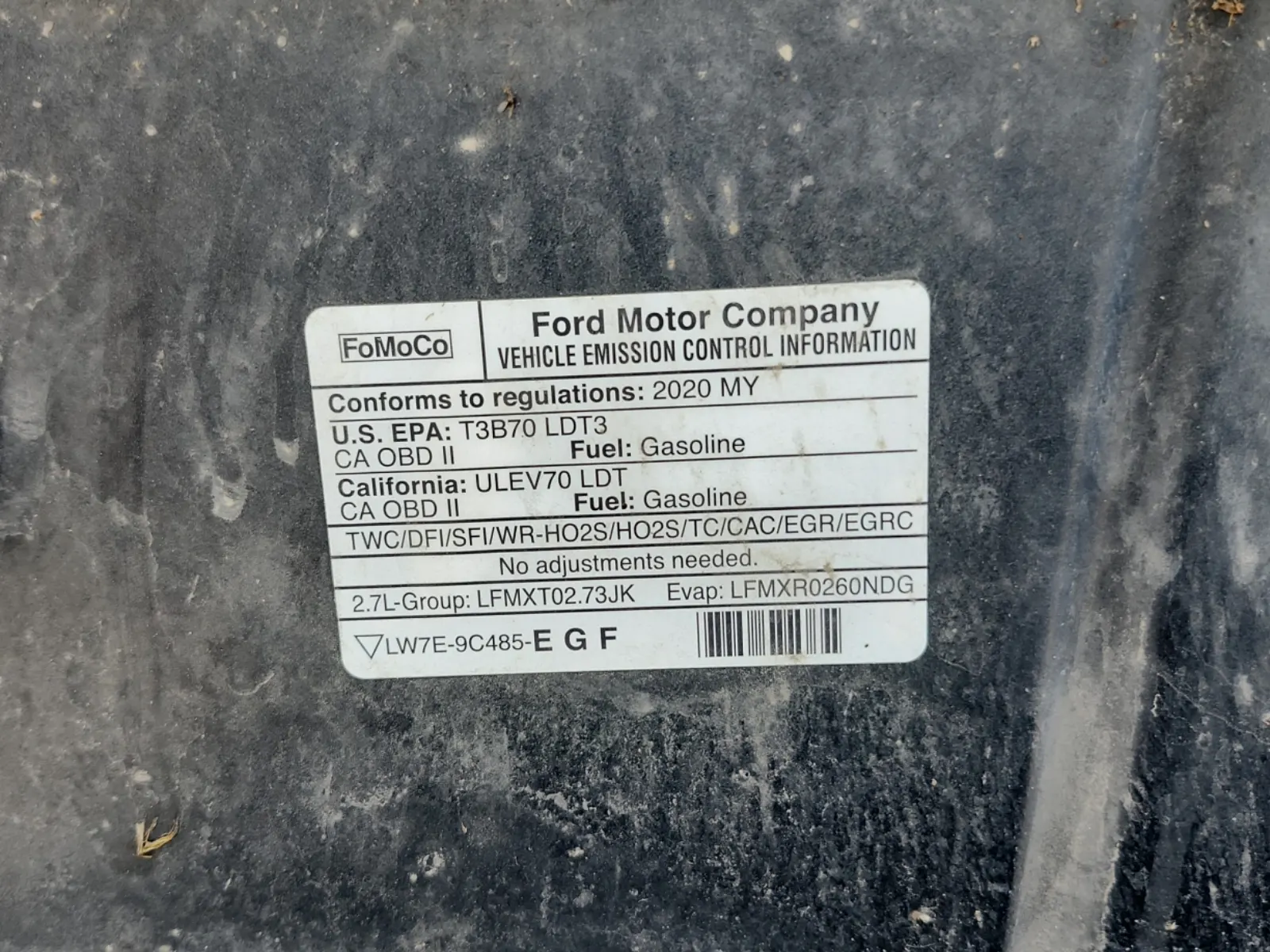 Emission Sticker Photo