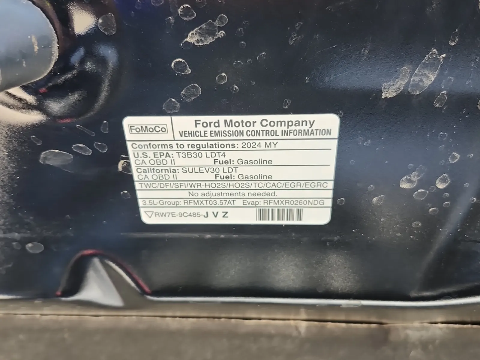 Emission Sticker Photo