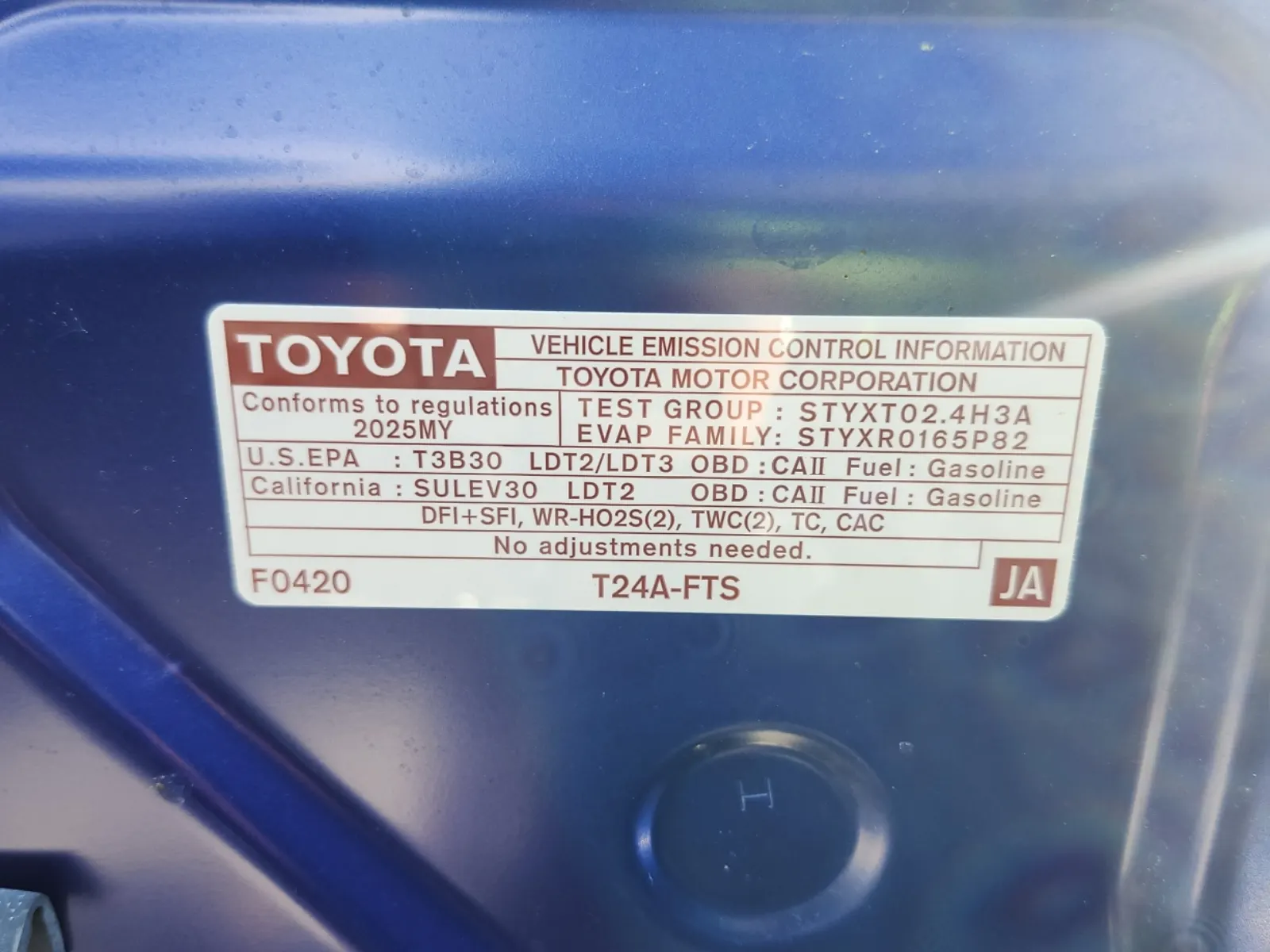 Emission Sticker Photo