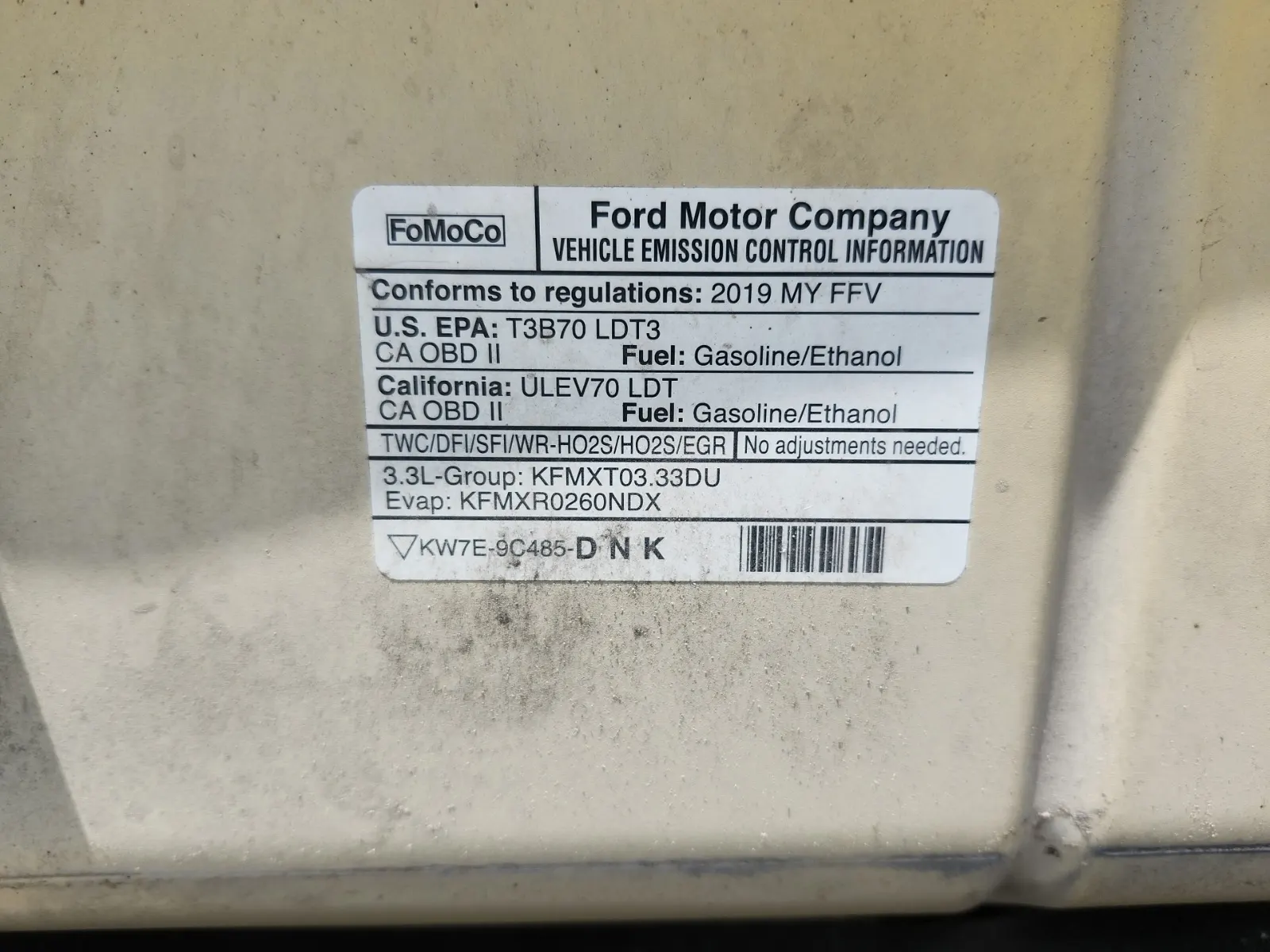 Emission Sticker Photo