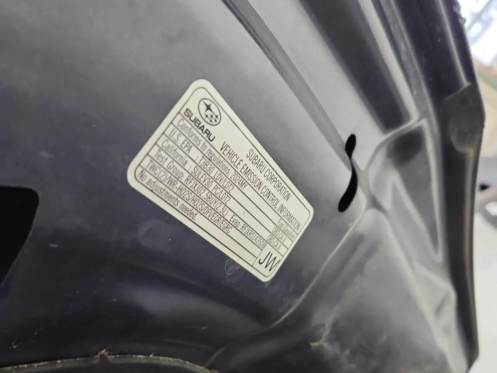 Emission Sticker Photo