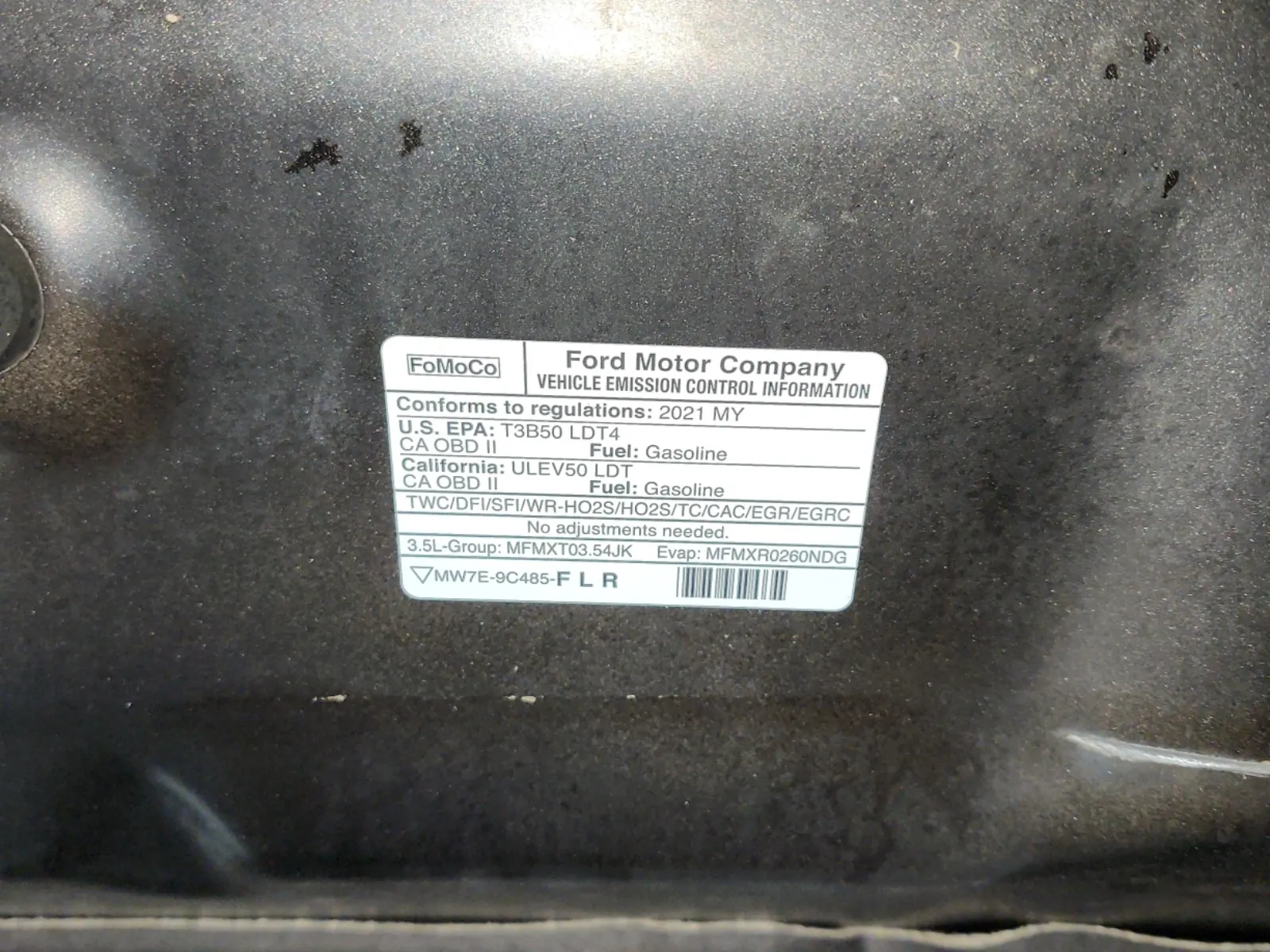 Emission Sticker Photo