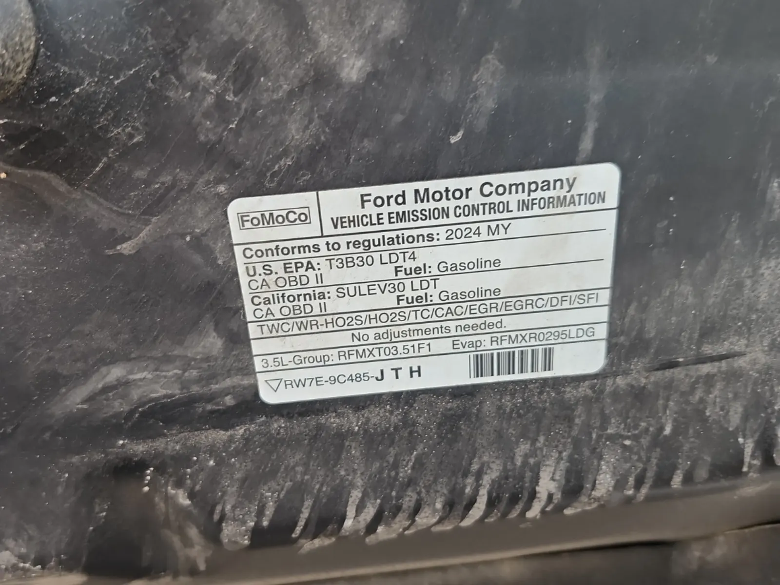 Emission Sticker Photo
