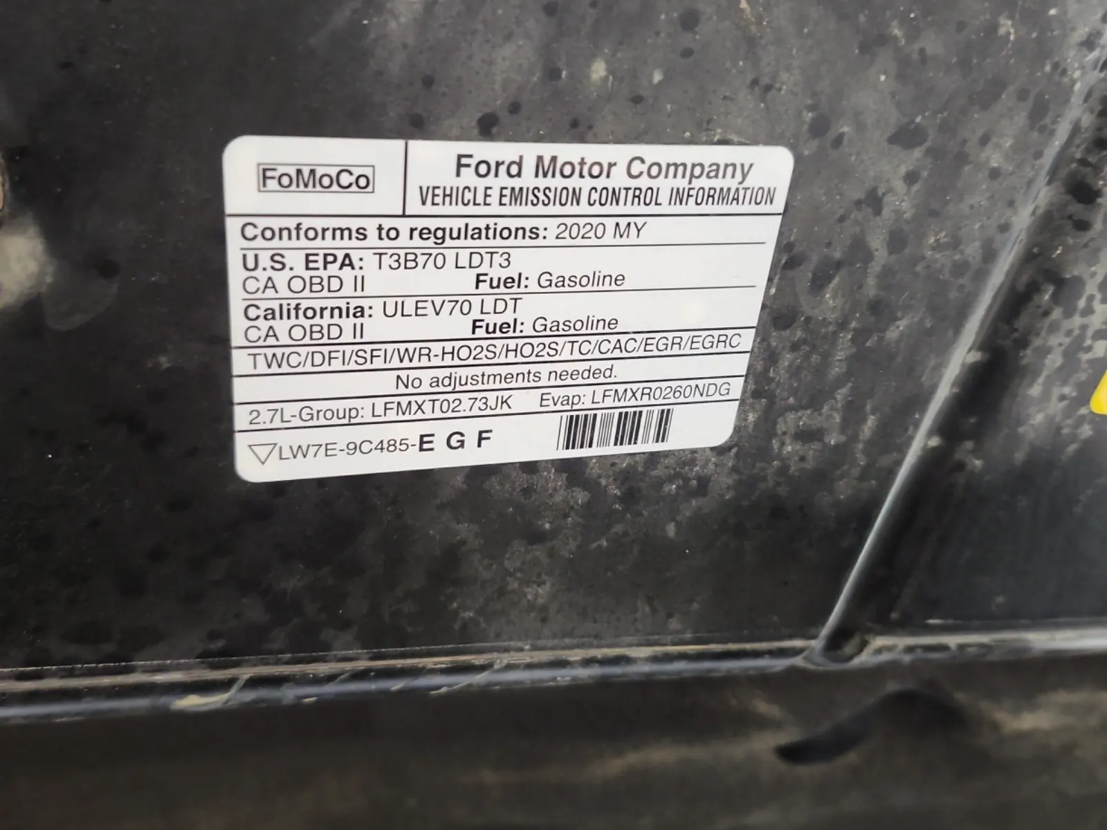 Emission Sticker Photo