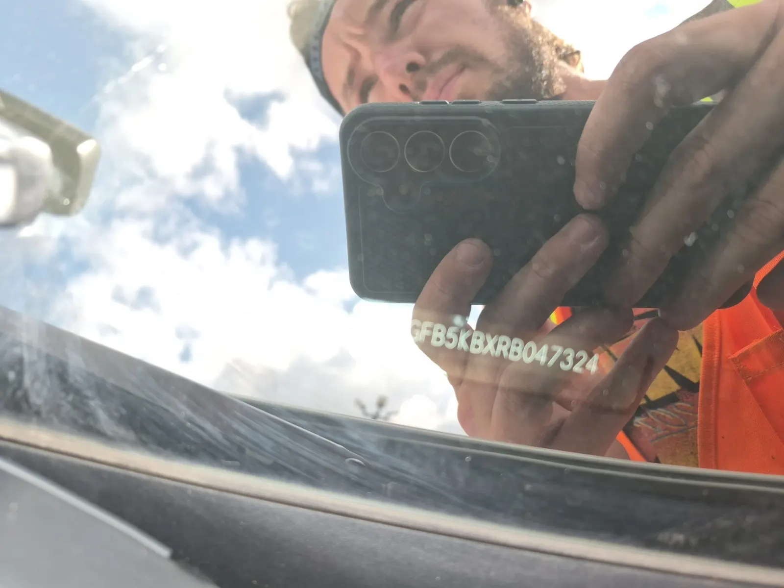 Dash VIN Plate Photo