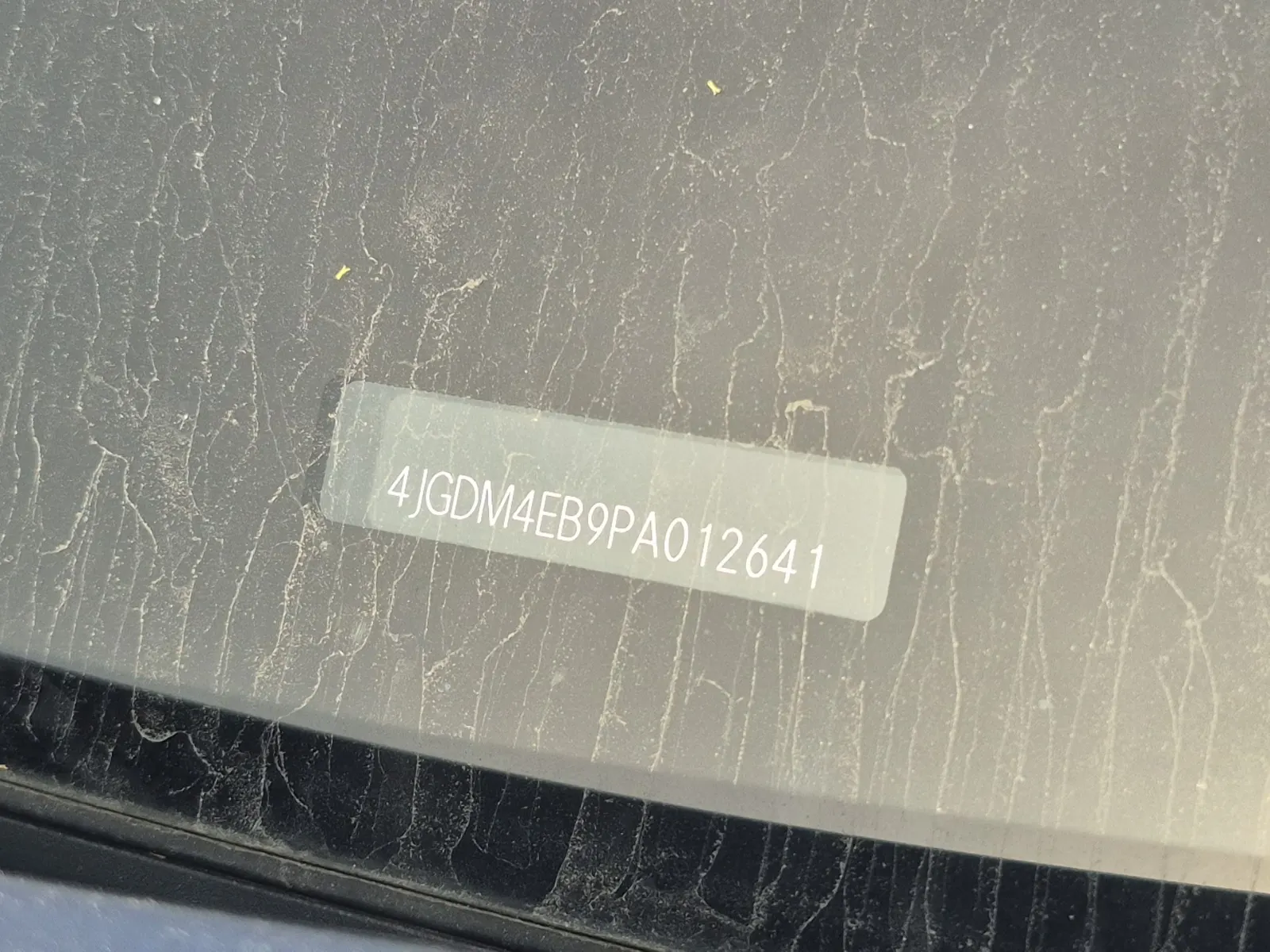 Dash VIN Plate Photo