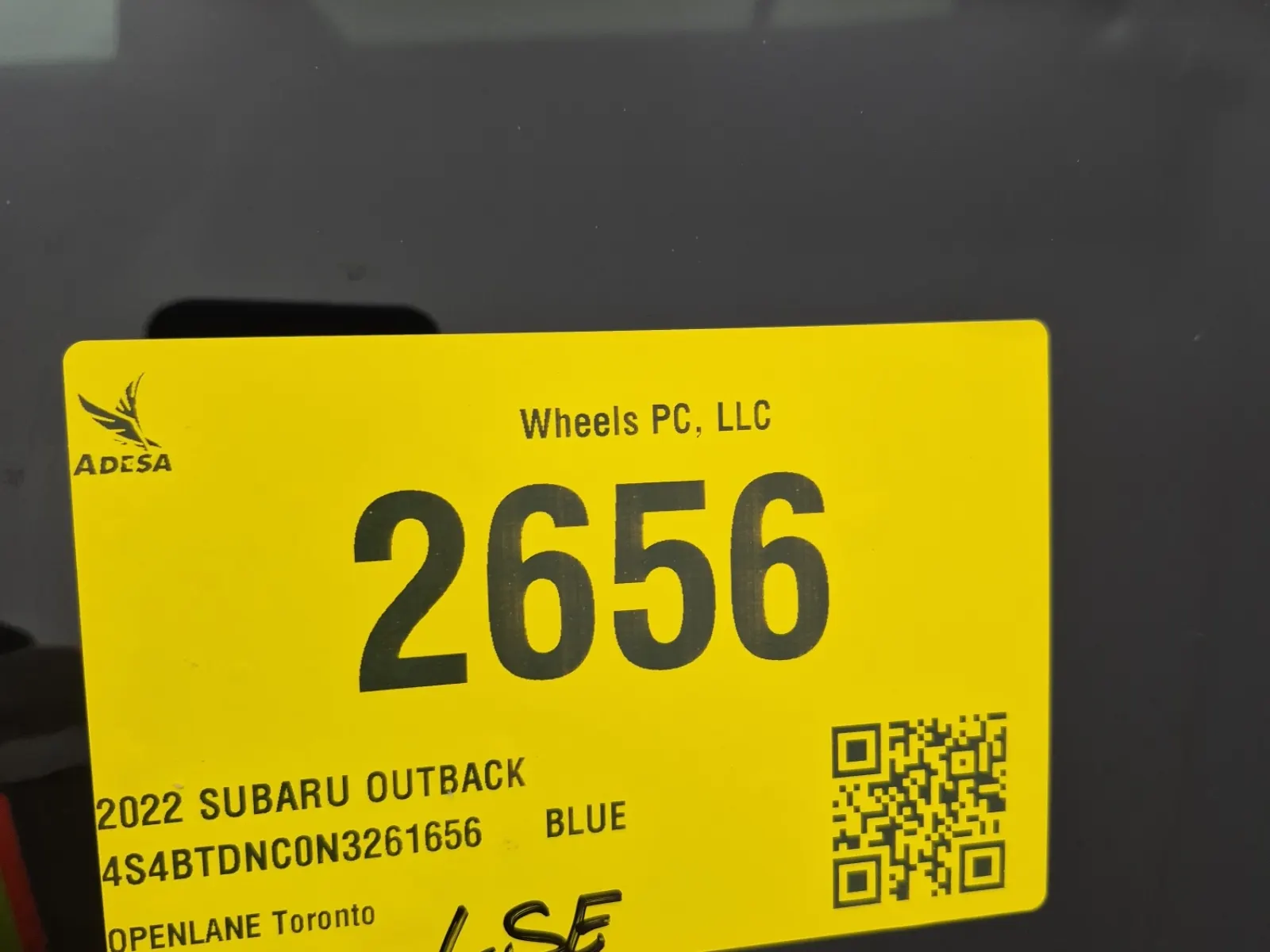 Inventory Label Photo