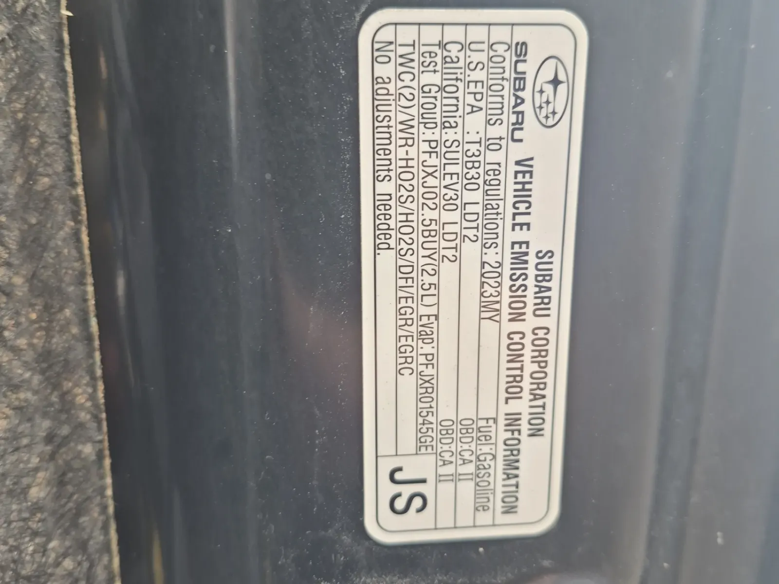 Emission Sticker Photo