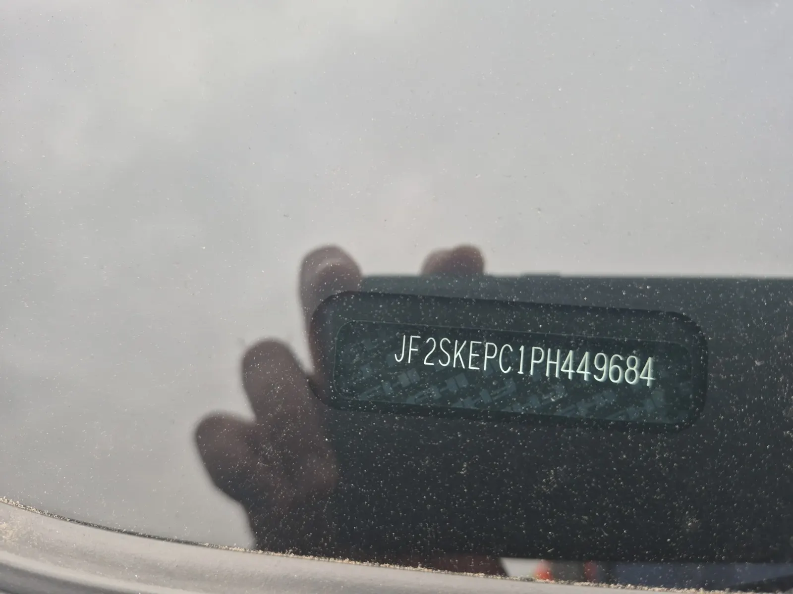 Dash VIN Plate Photo