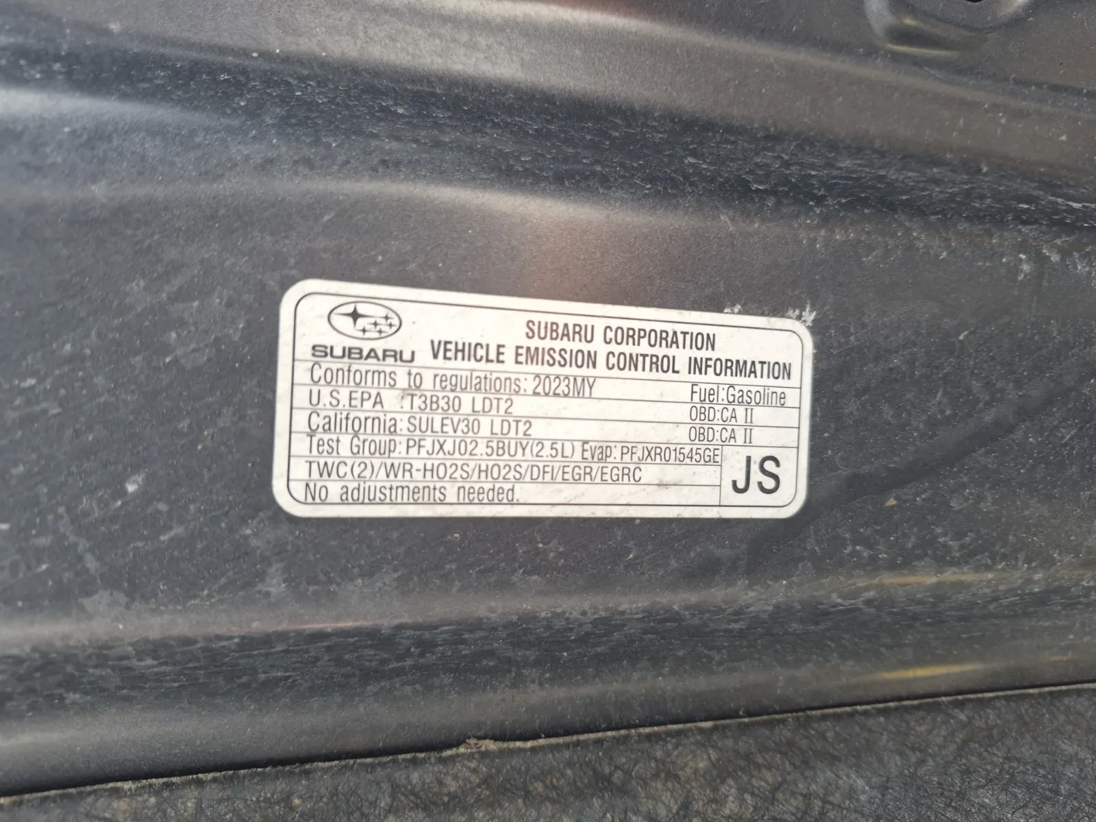 Emission Sticker Photo