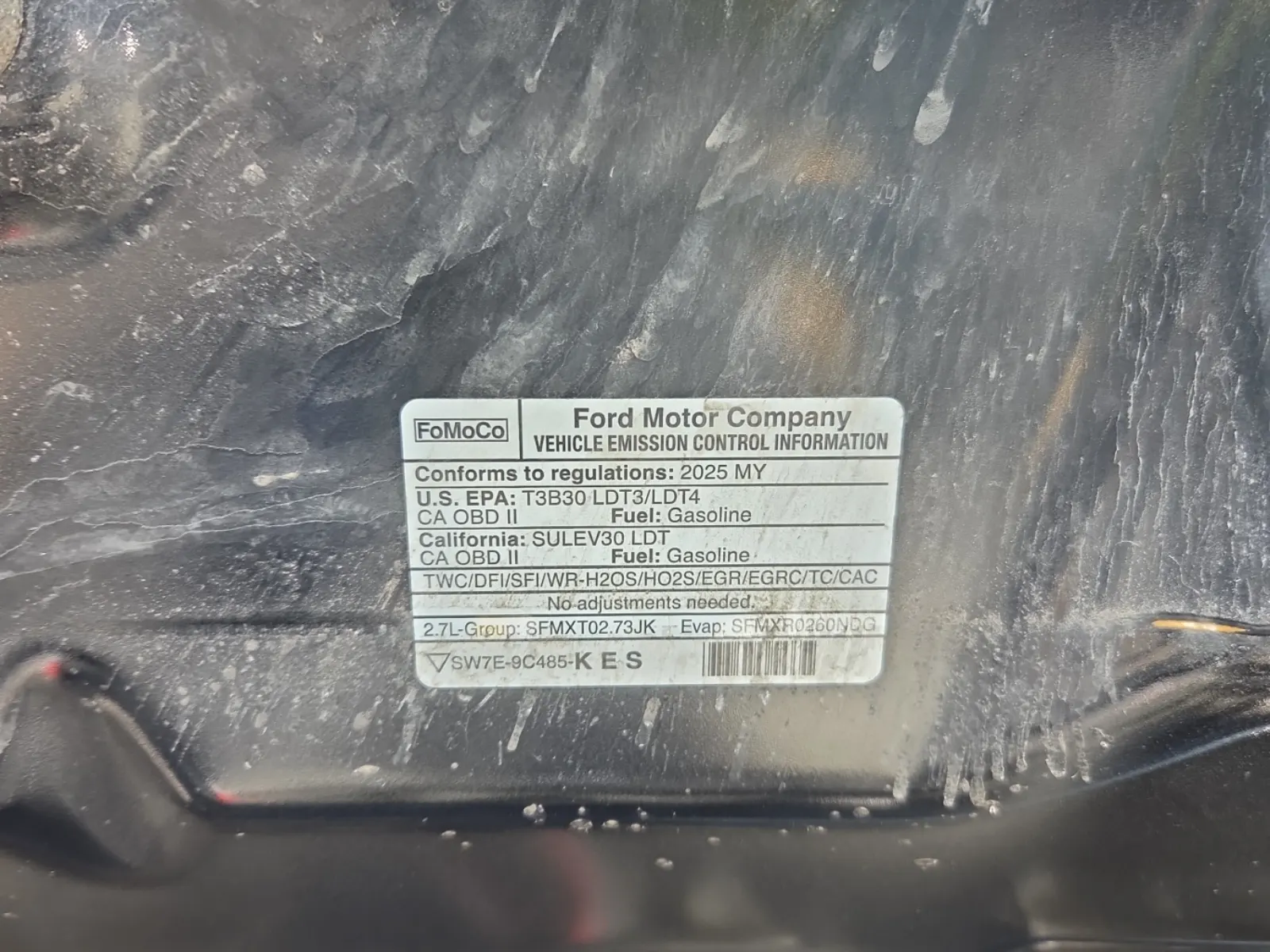 Emission Sticker Photo