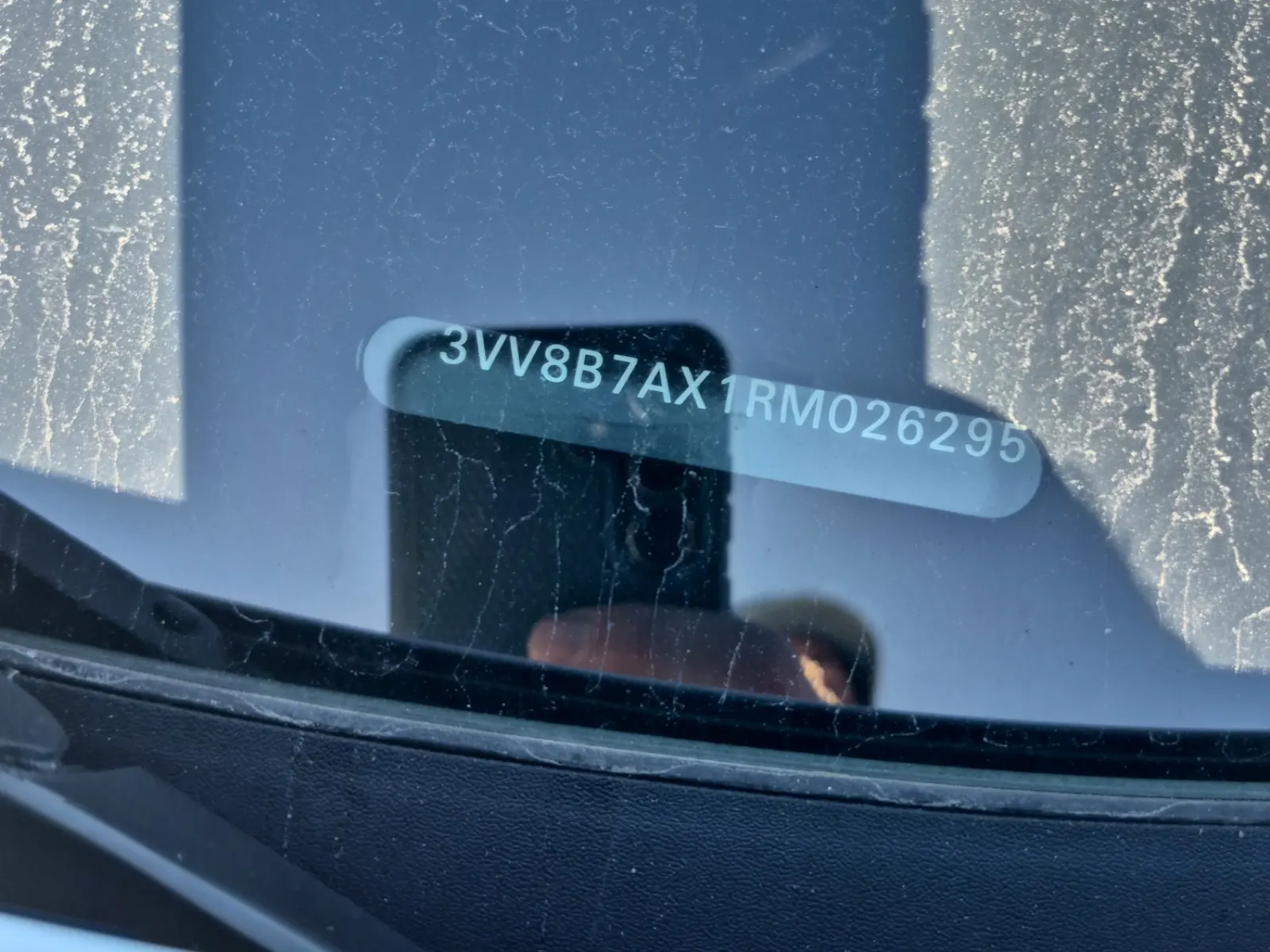 Dash VIN Plate Photo