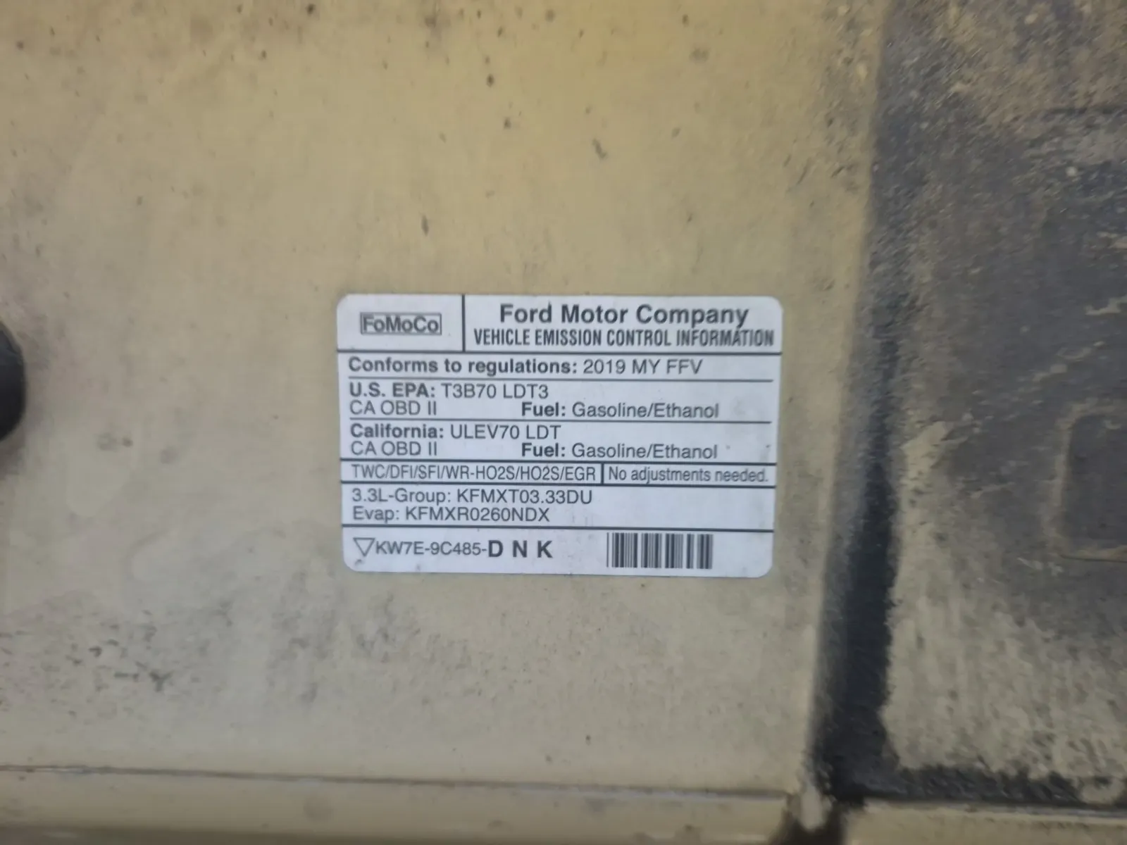 Emission Sticker Photo