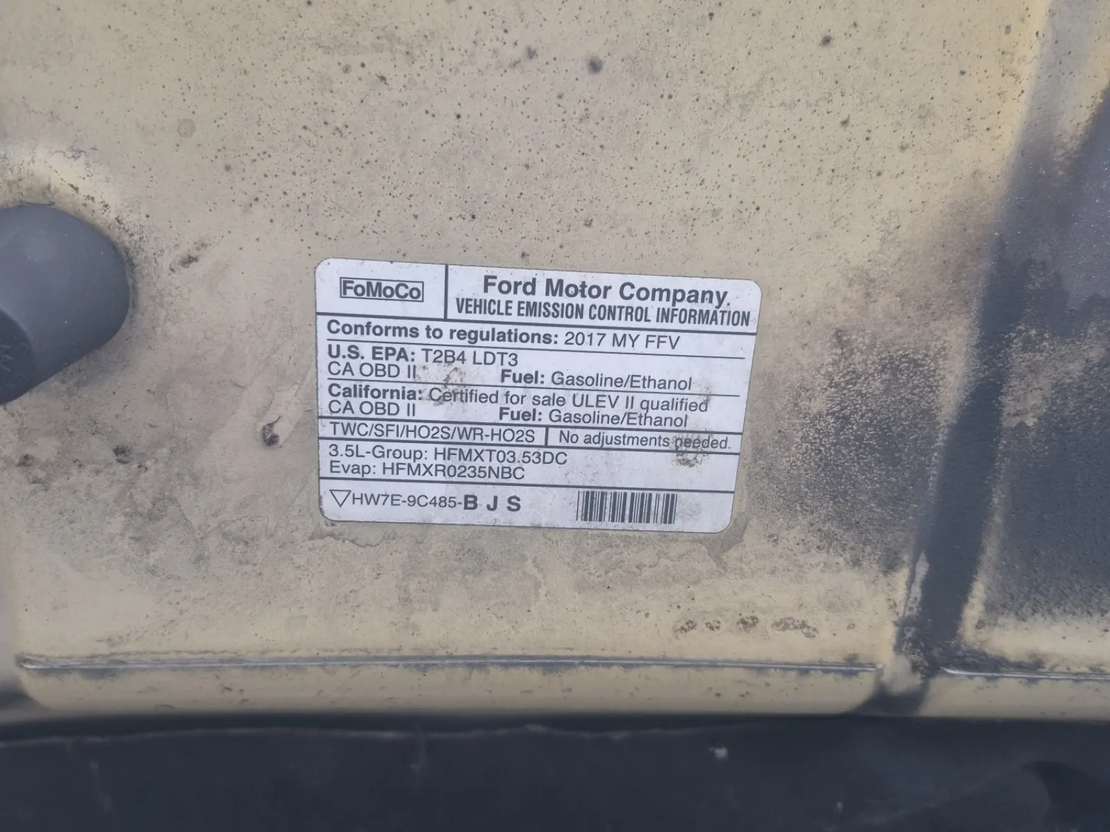 Emission Sticker Photo