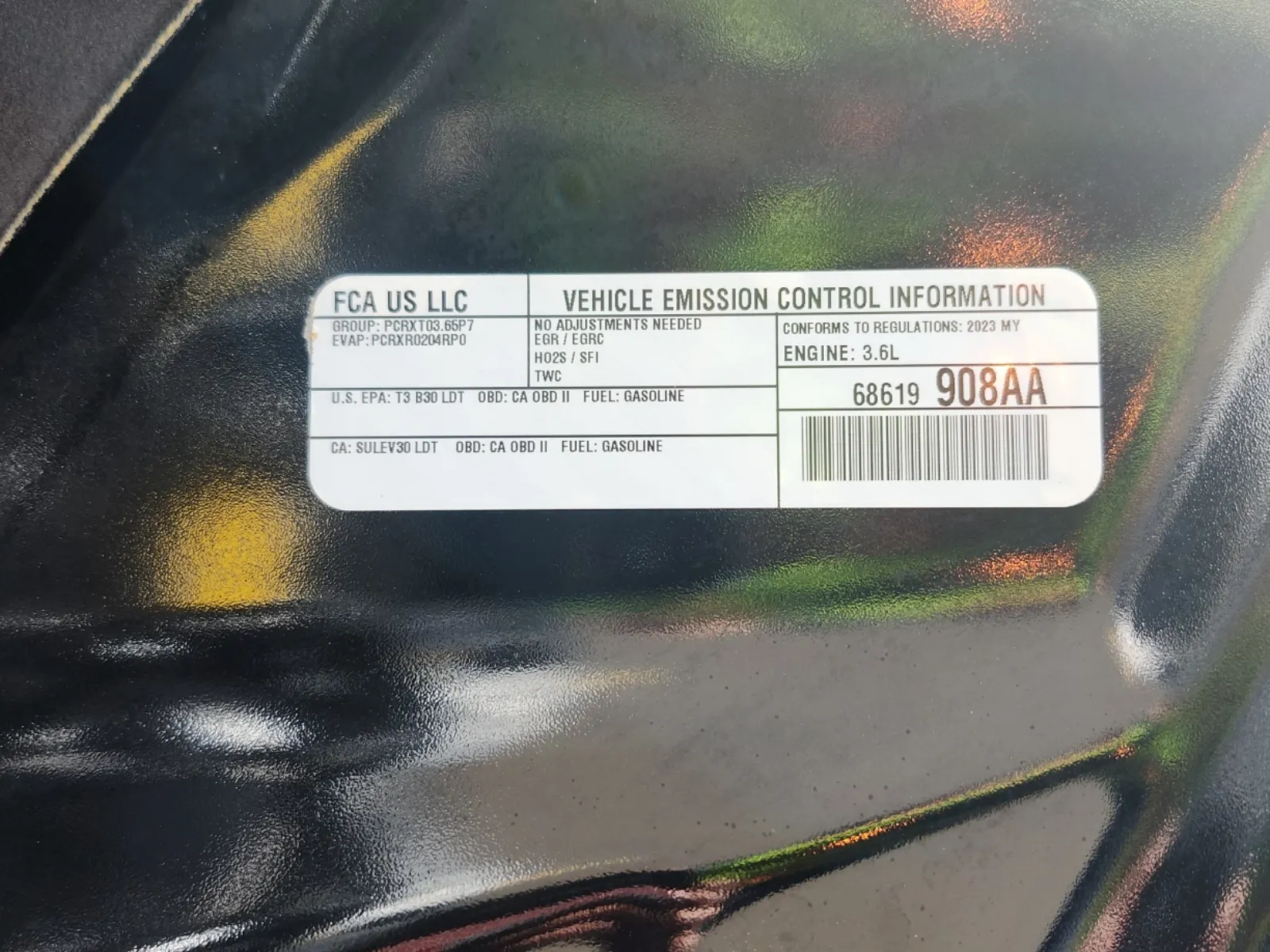 Emission Sticker Photo