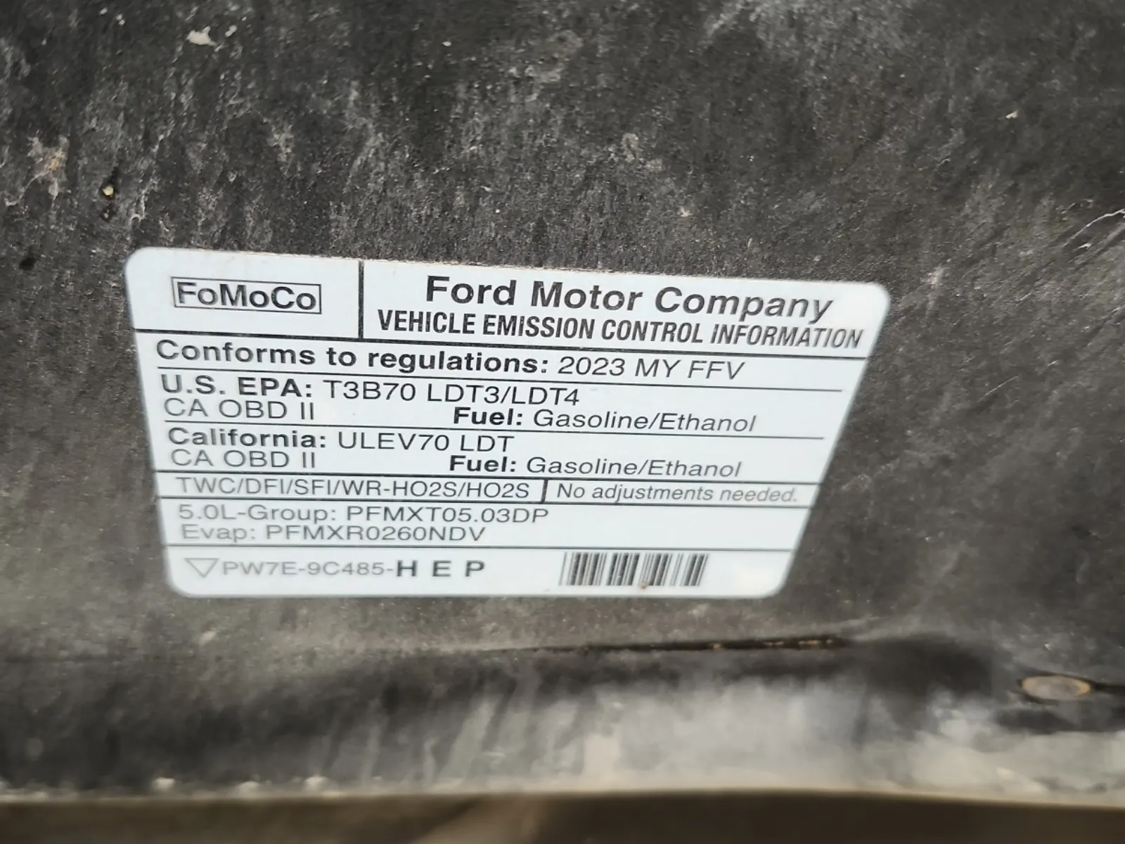 Emission Sticker Photo