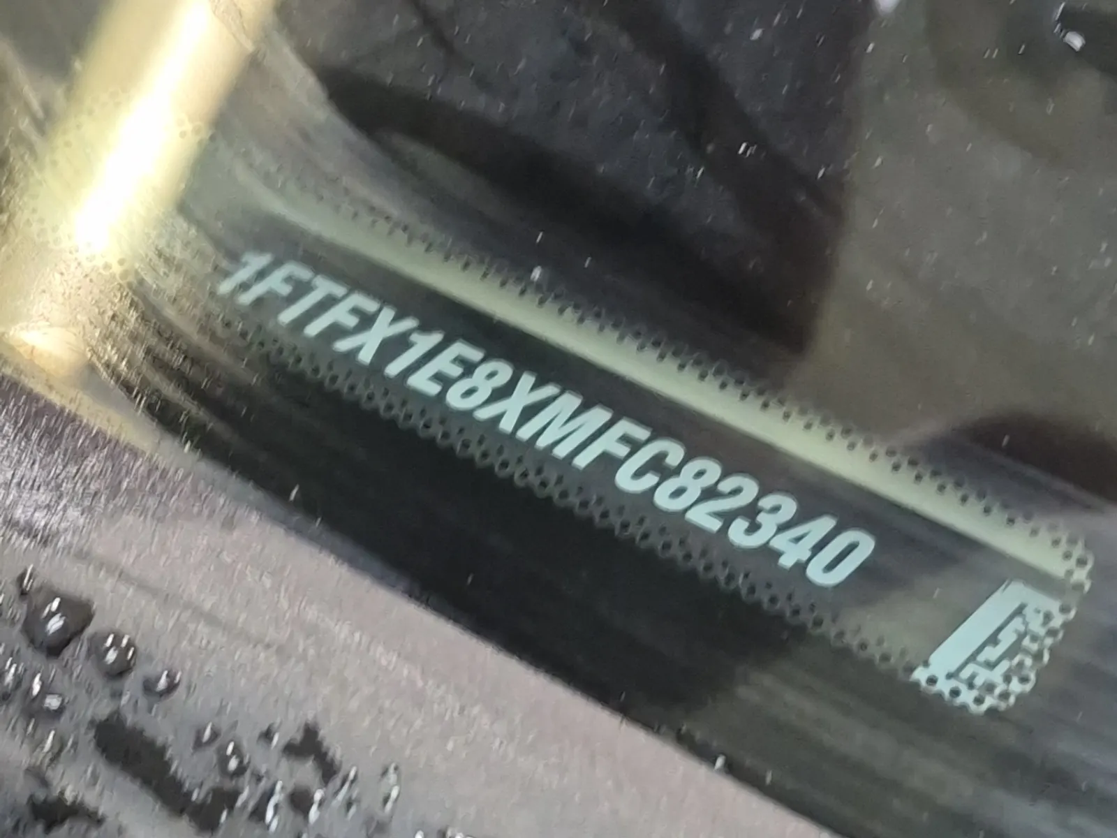 Dash VIN Plate Photo