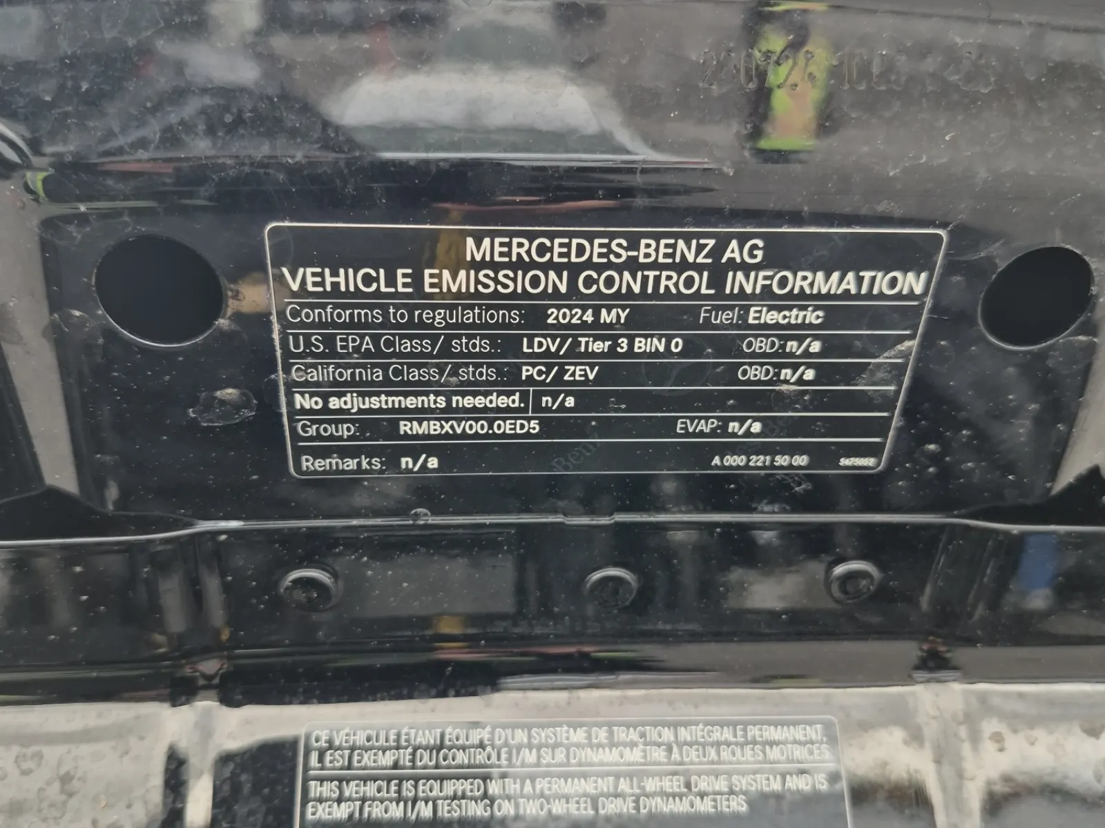 Emission Sticker Photo