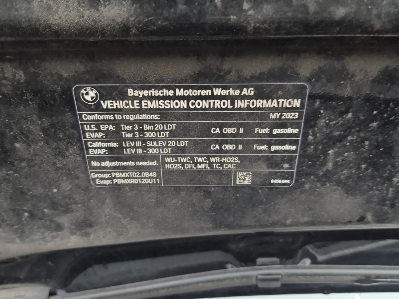 Emission Sticker Photo