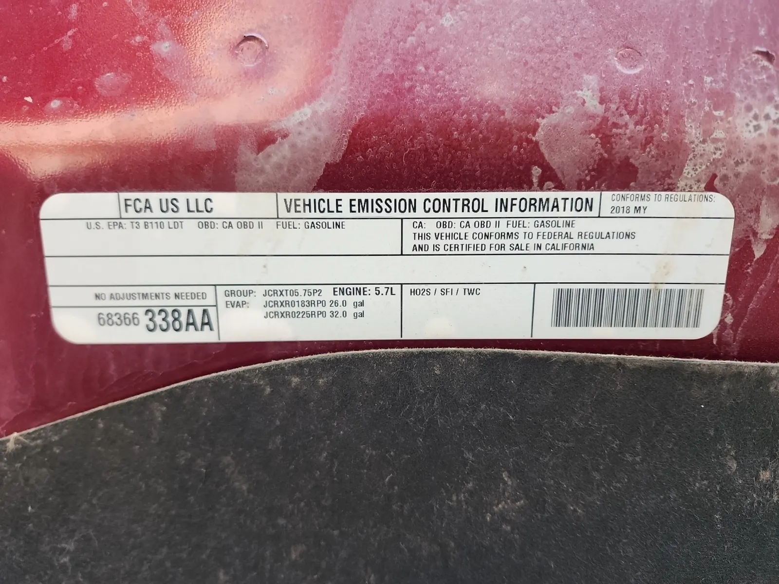 Emission Sticker Photo