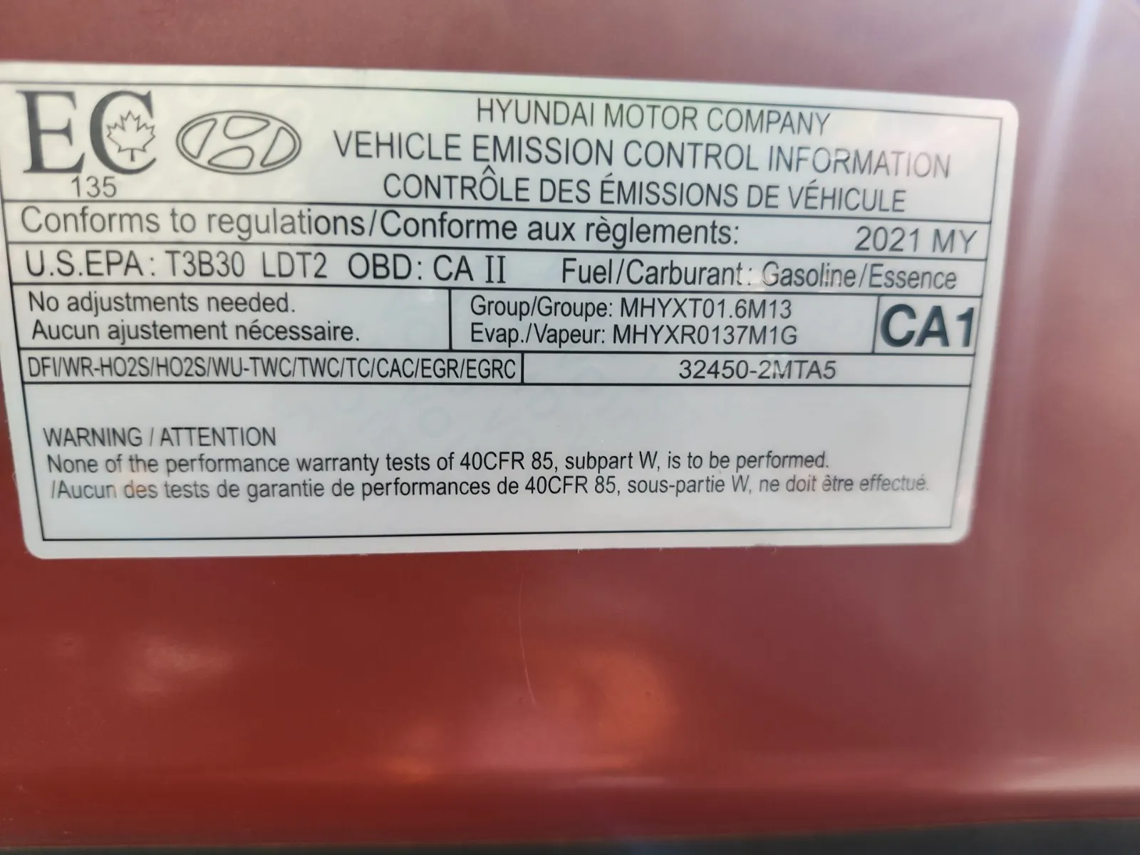 Emission Sticker Photo