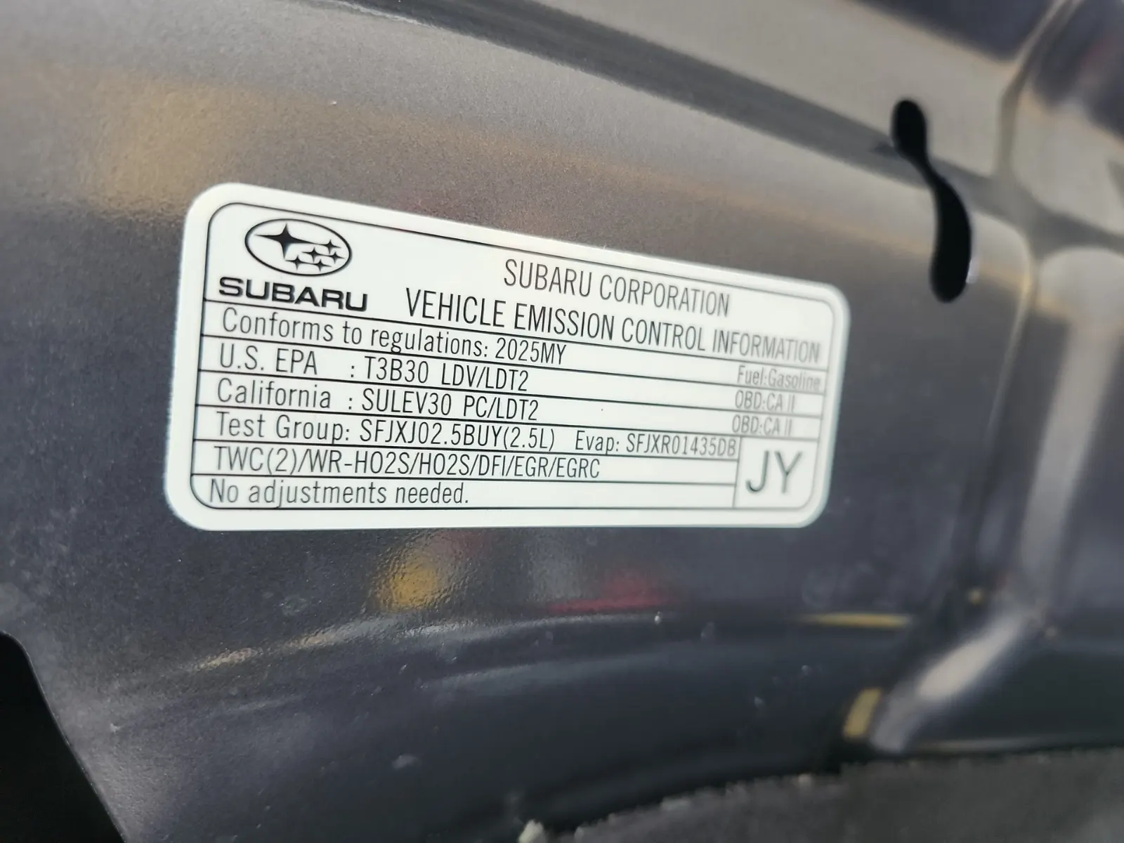 Emission Sticker Photo