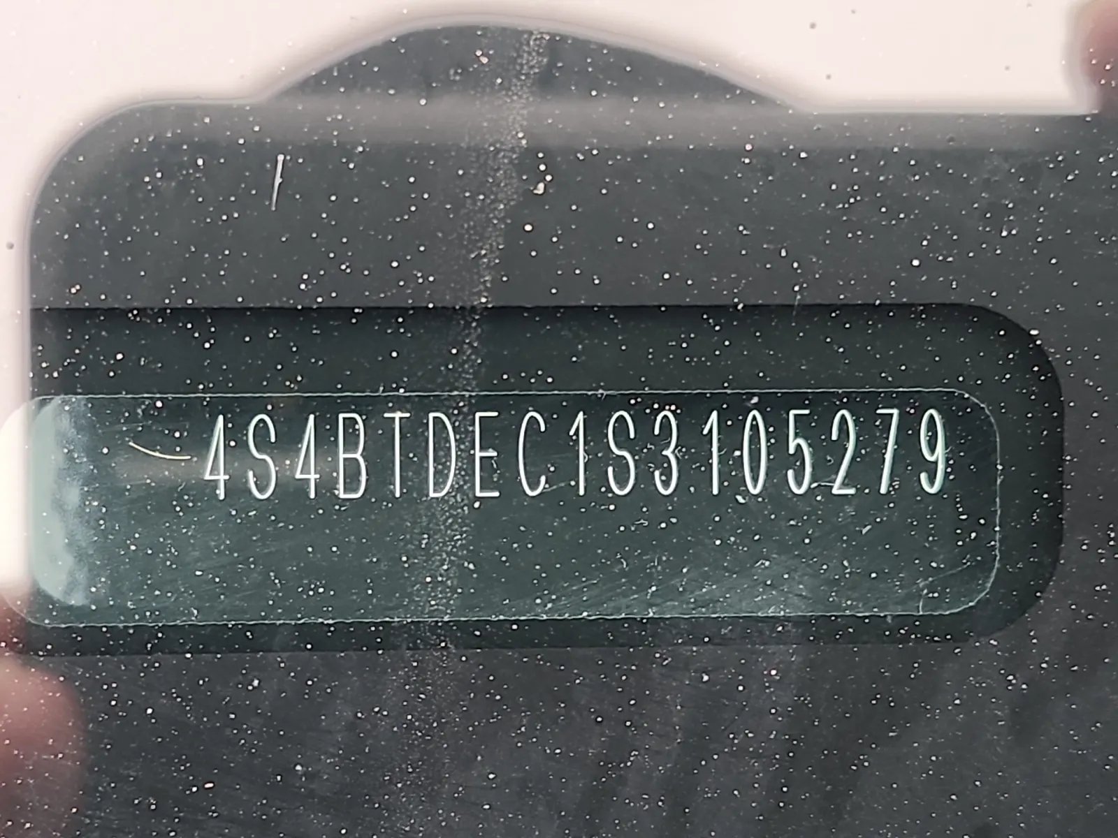 Dash VIN Plate Photo