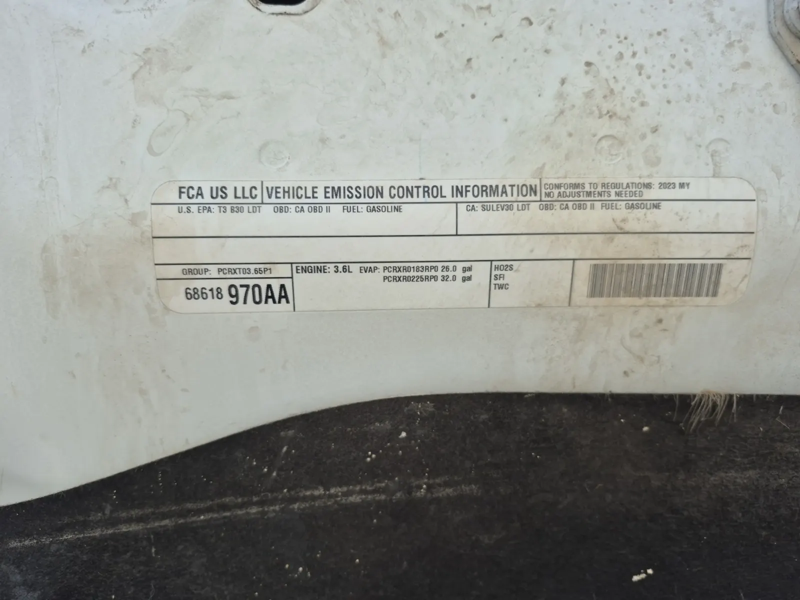 Emission Sticker Photo