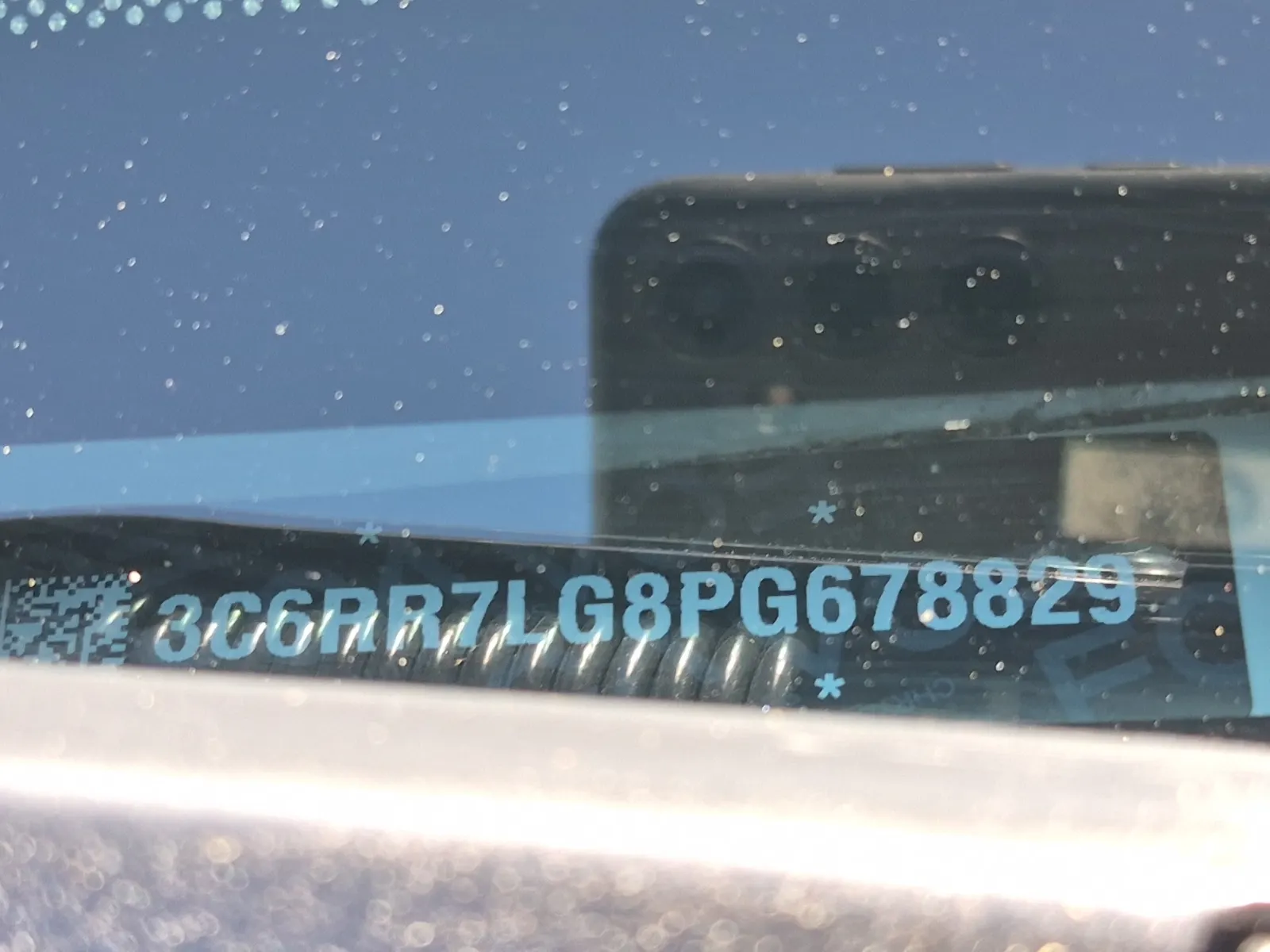 Dash VIN Plate Photo