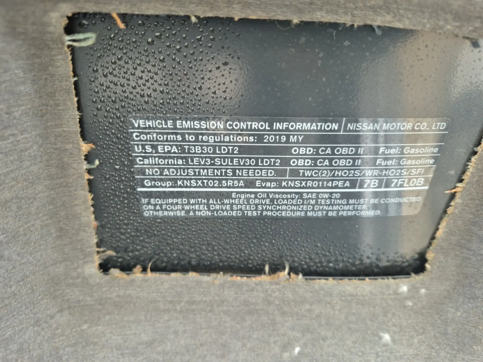 Emission Sticker Photo