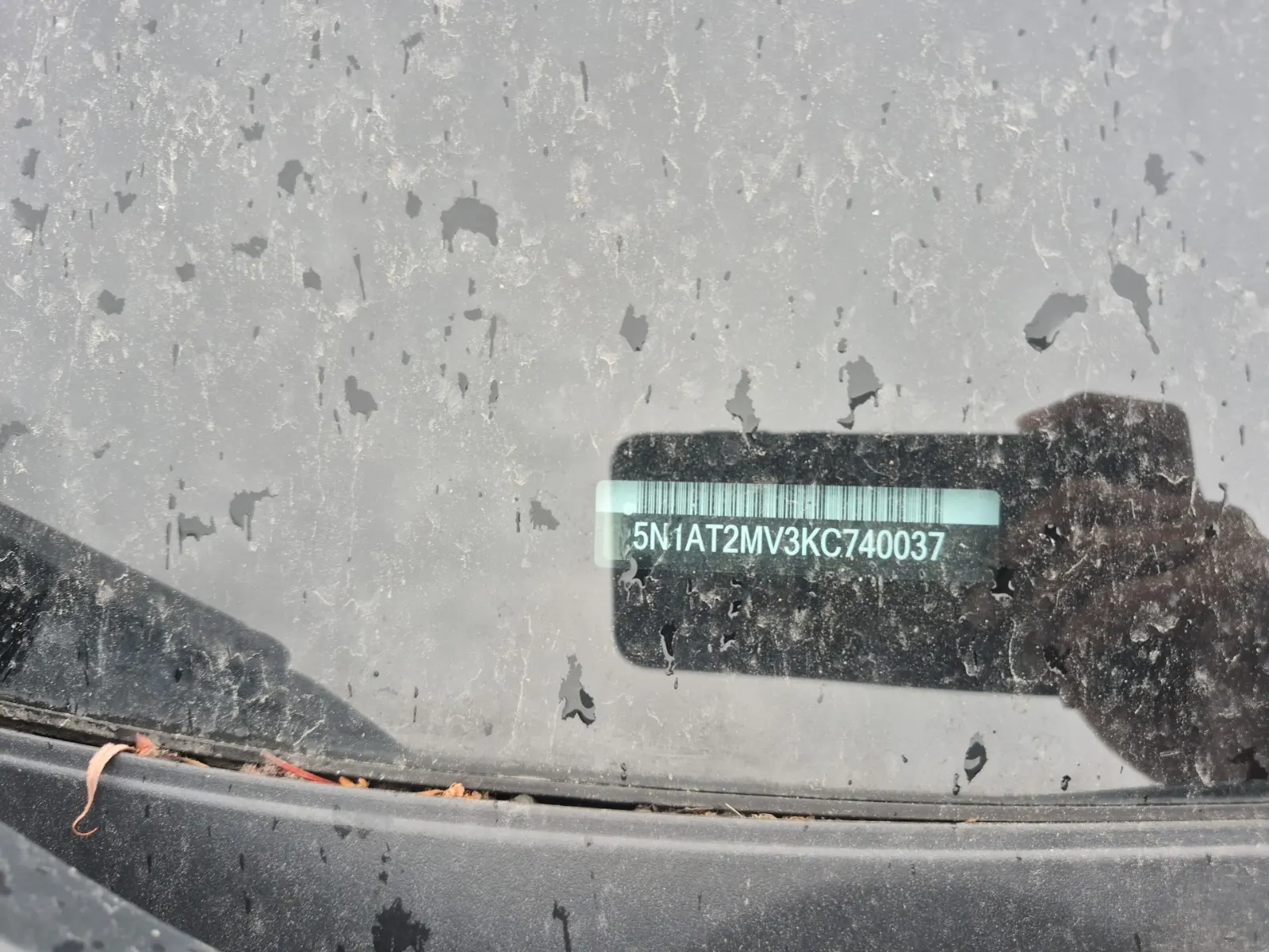 Dash VIN Plate Photo