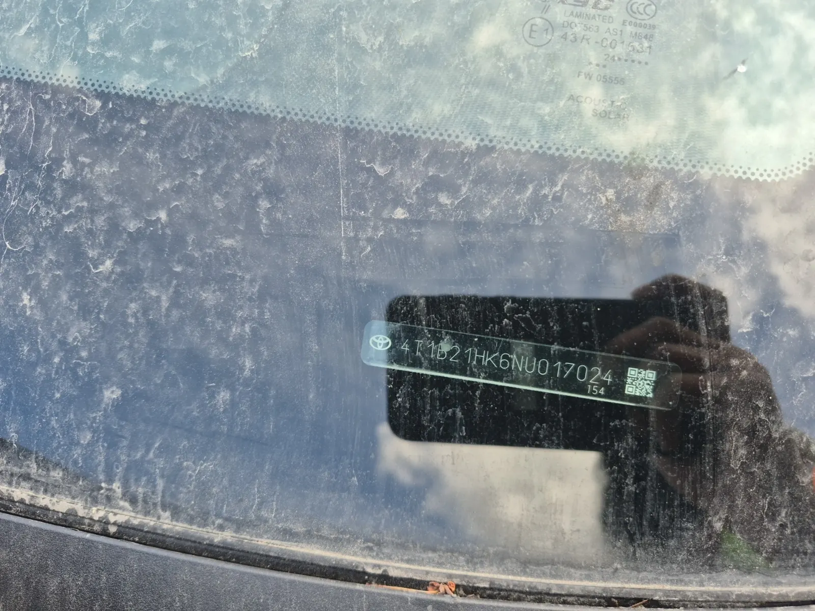 Dash VIN Plate Photo