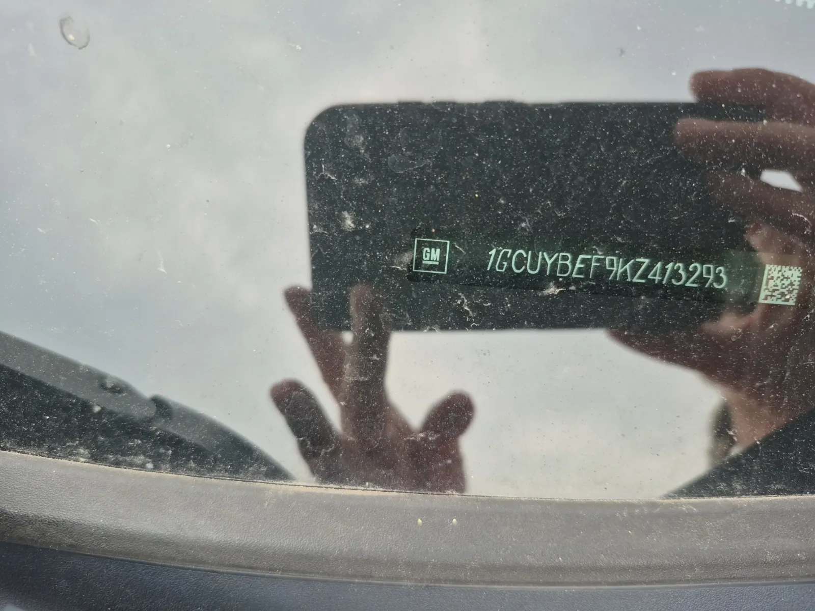 Dash VIN Plate Photo