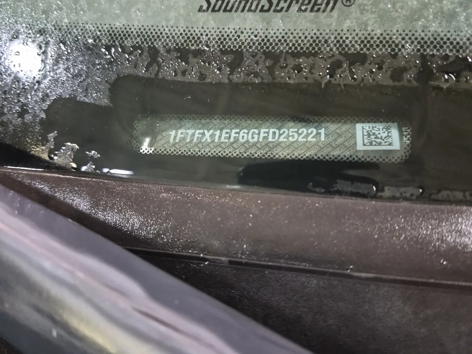 Dash VIN Plate Photo