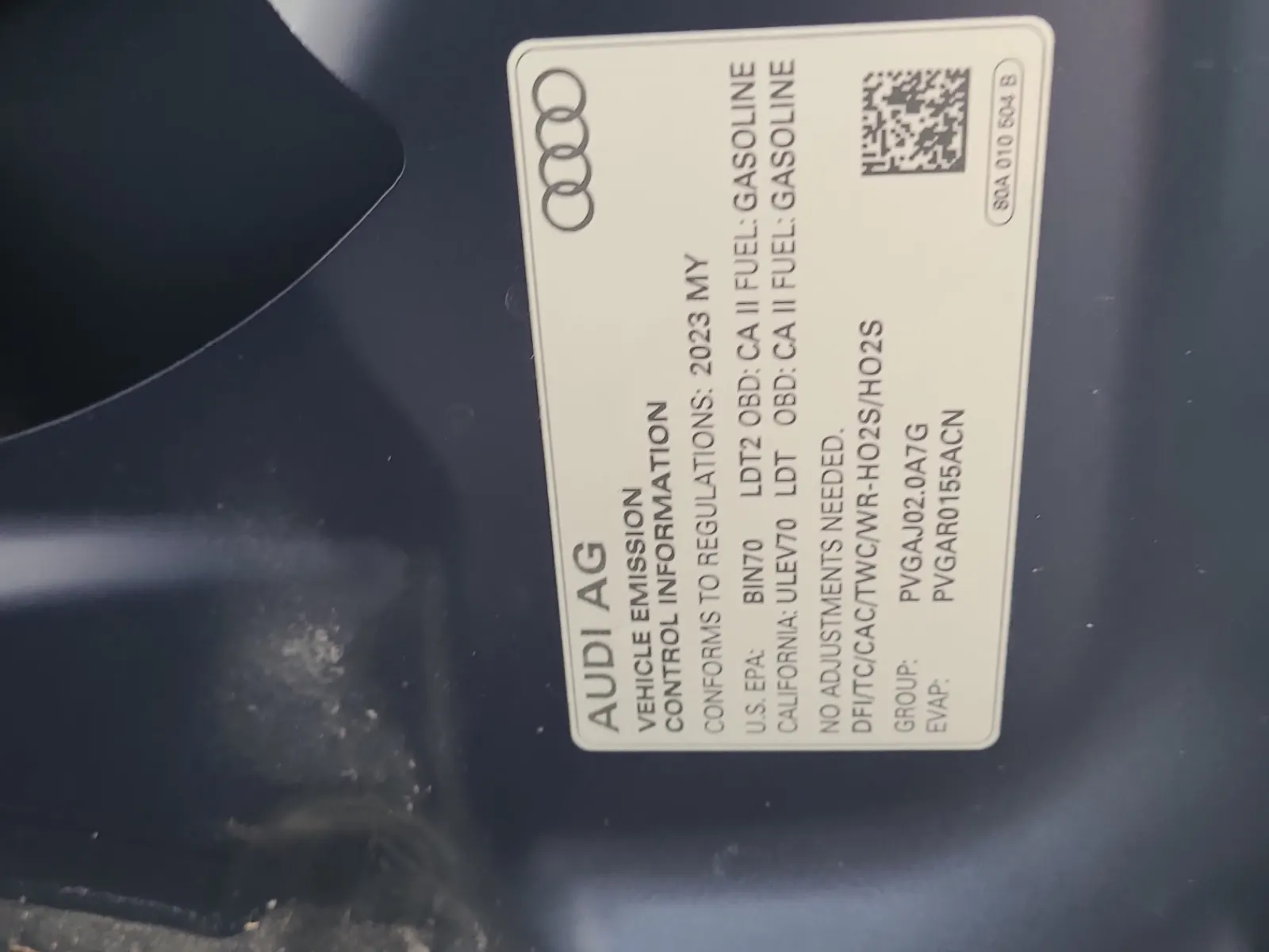 Emission Sticker Photo