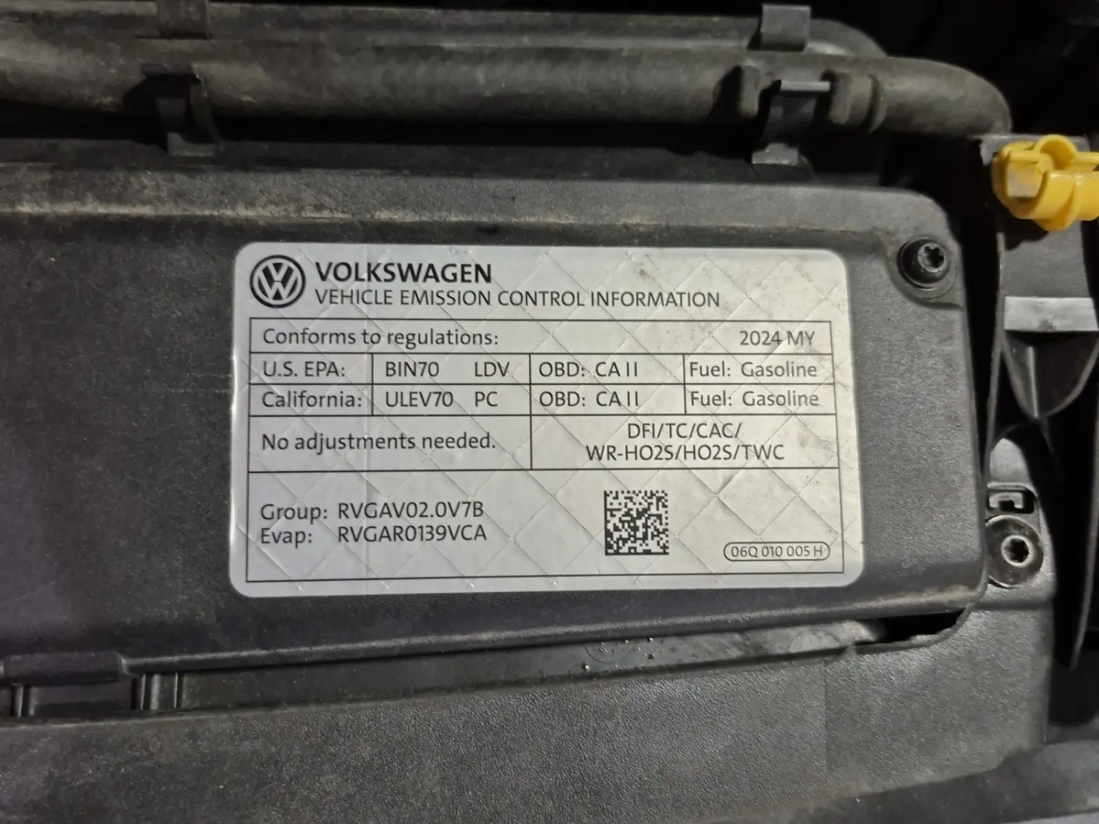 Emission Sticker Photo
