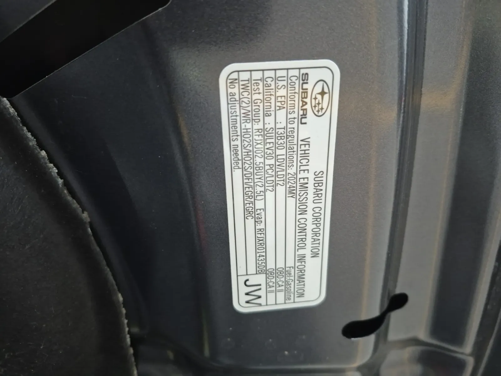 Emission Sticker Photo