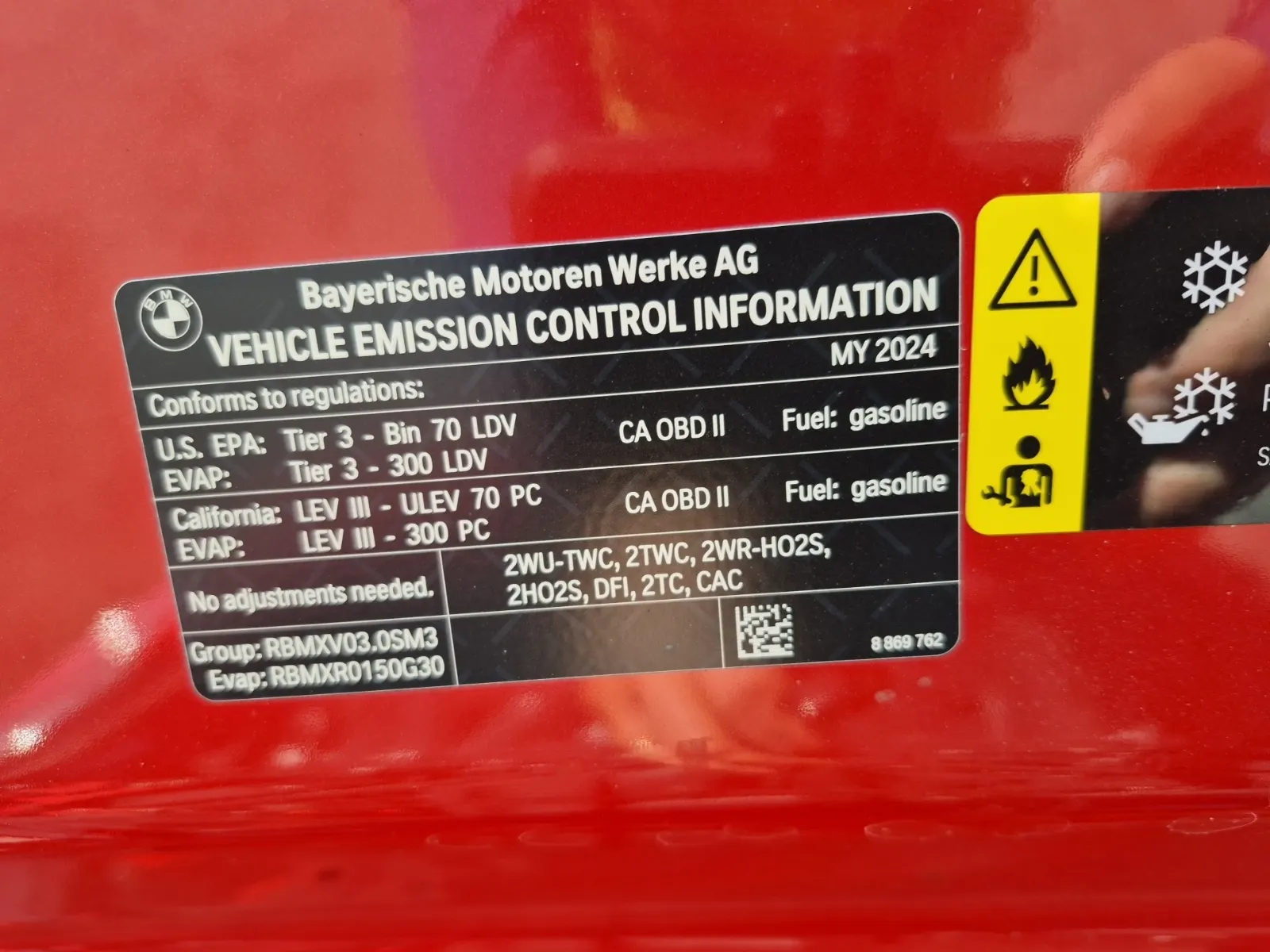 Emission Sticker Photo