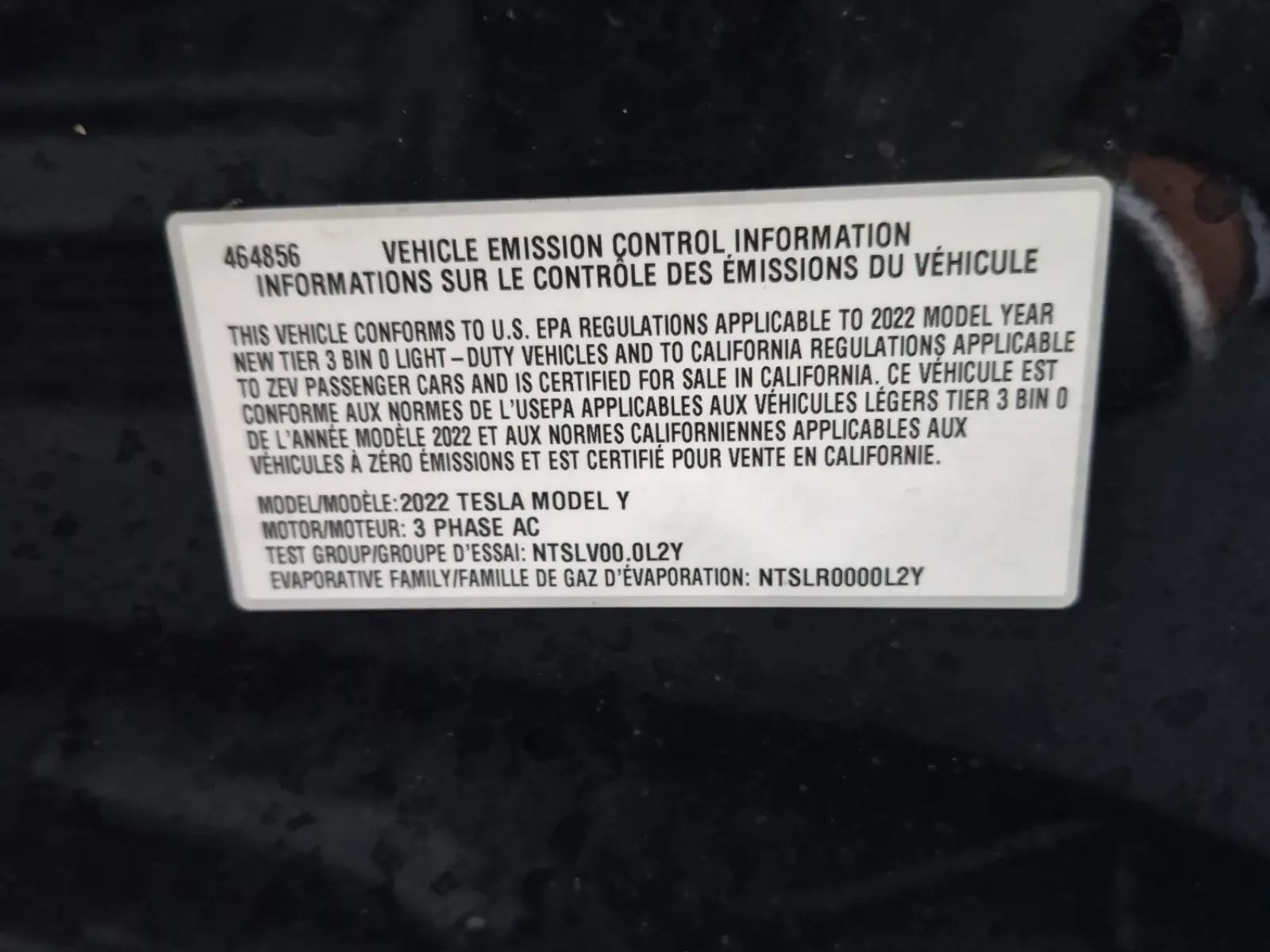 Emission Sticker Photo