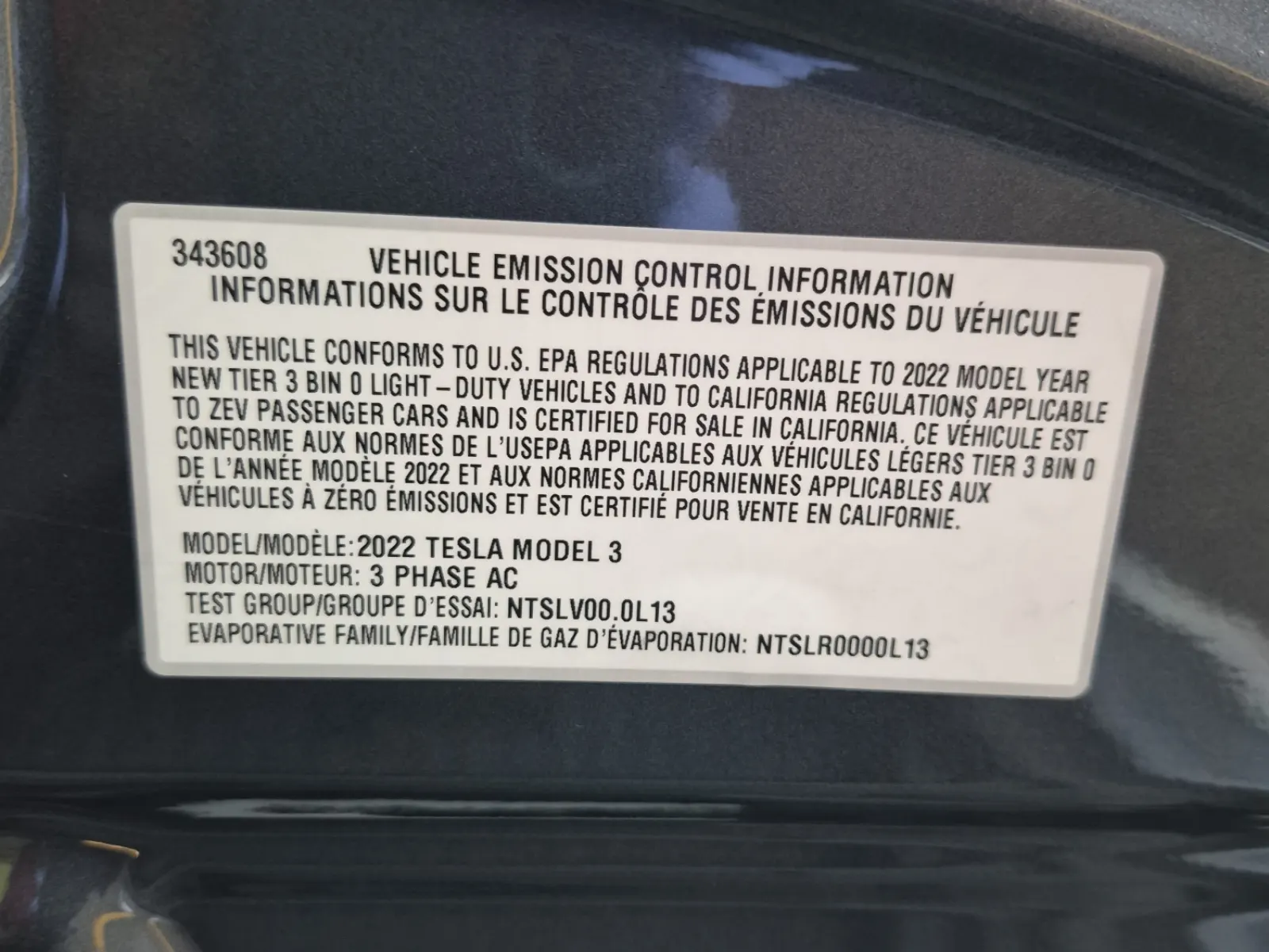 Emission Sticker Photo