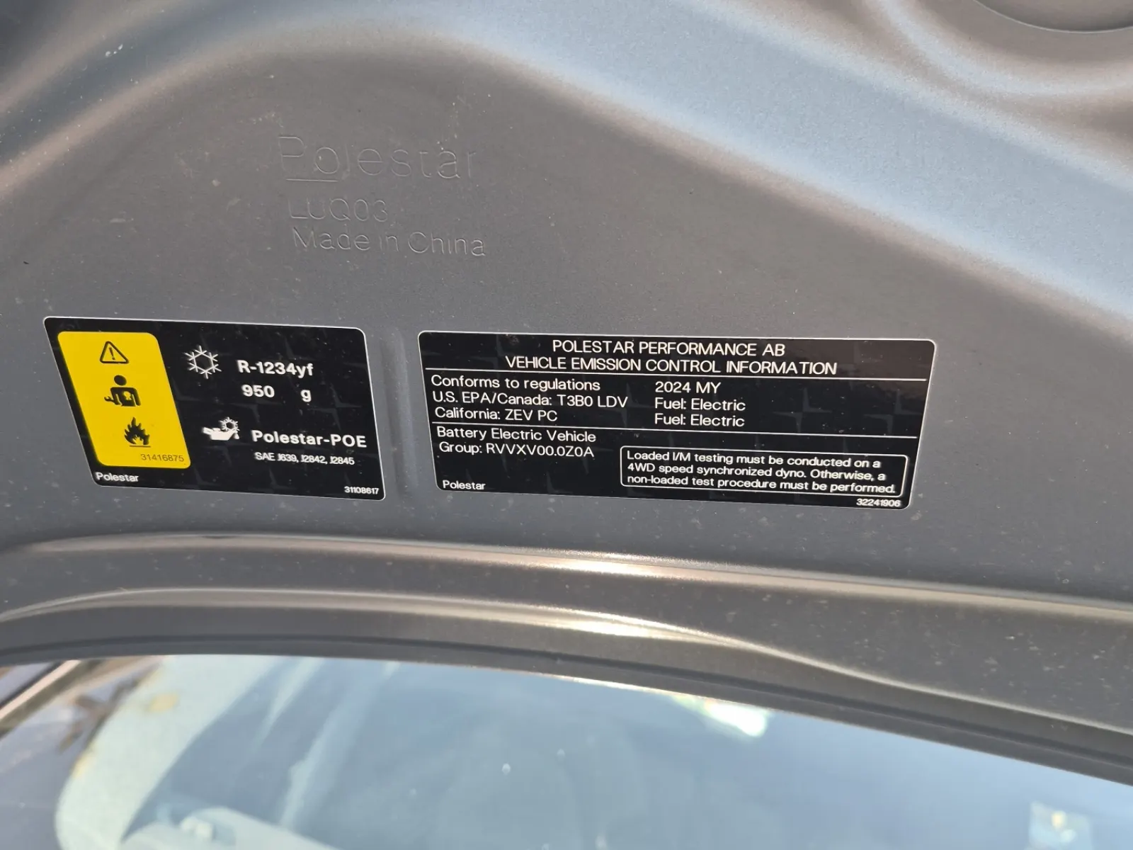 Emission Sticker Photo