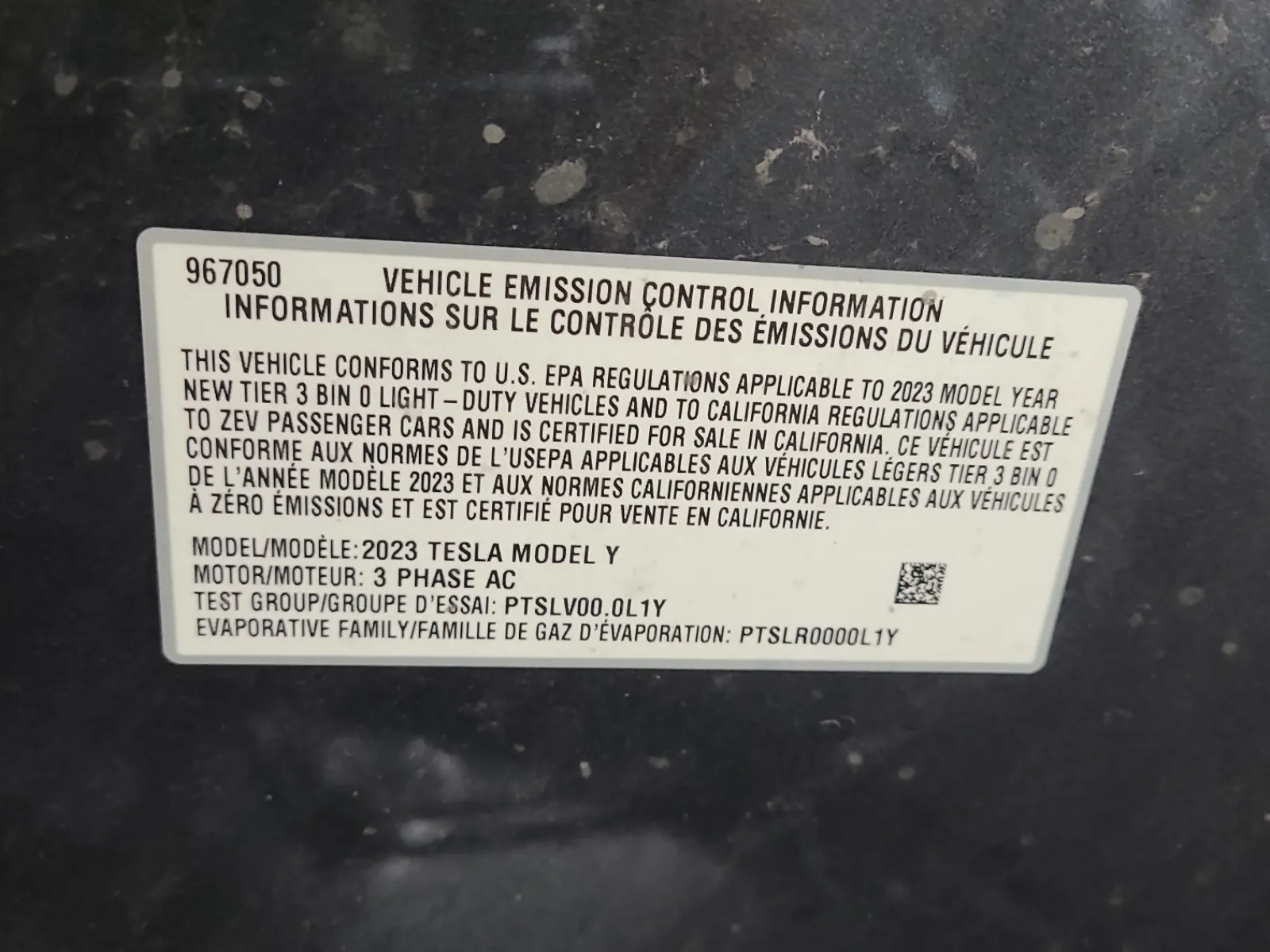 Emission Sticker Photo