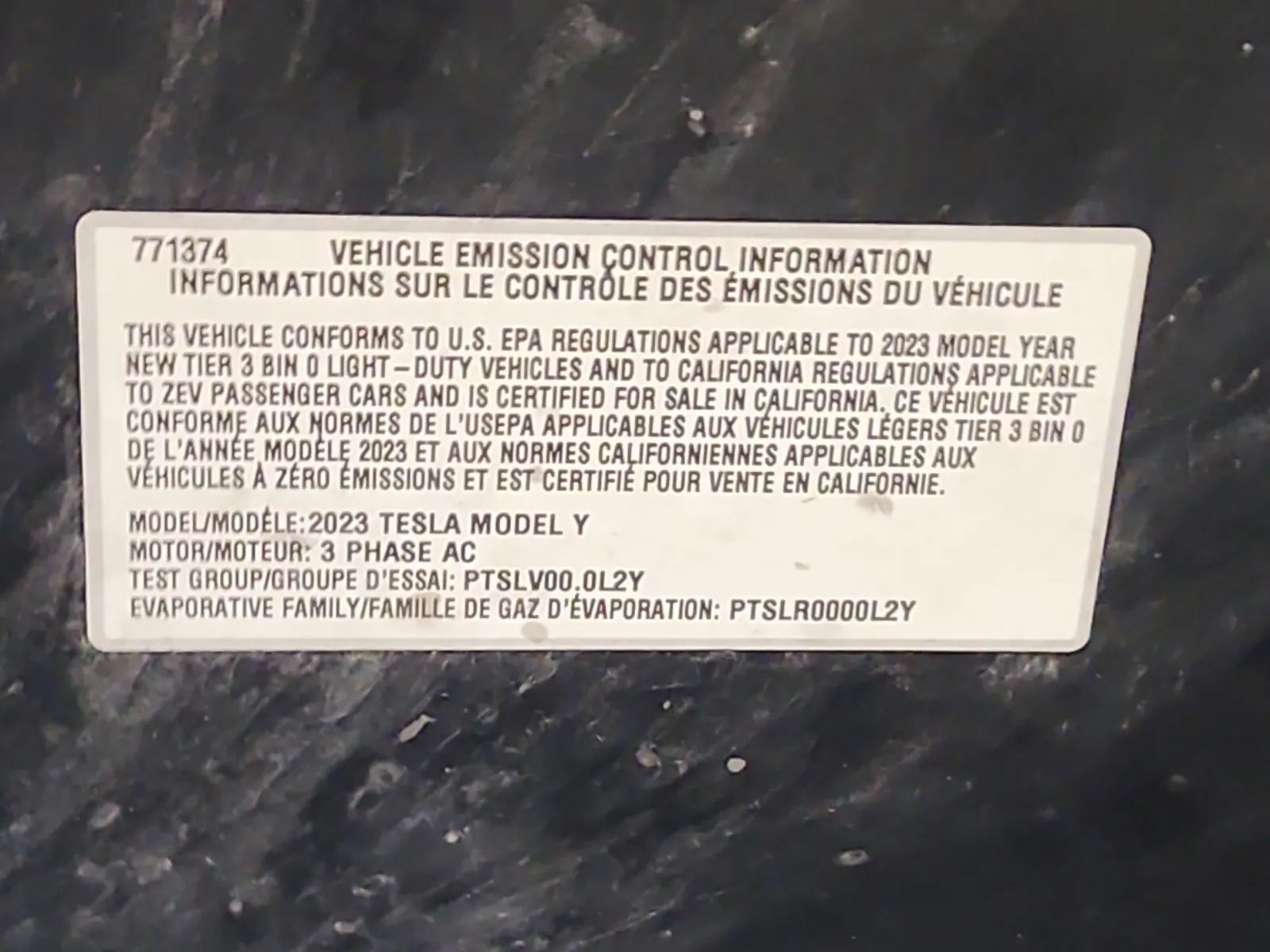Emission Sticker Photo