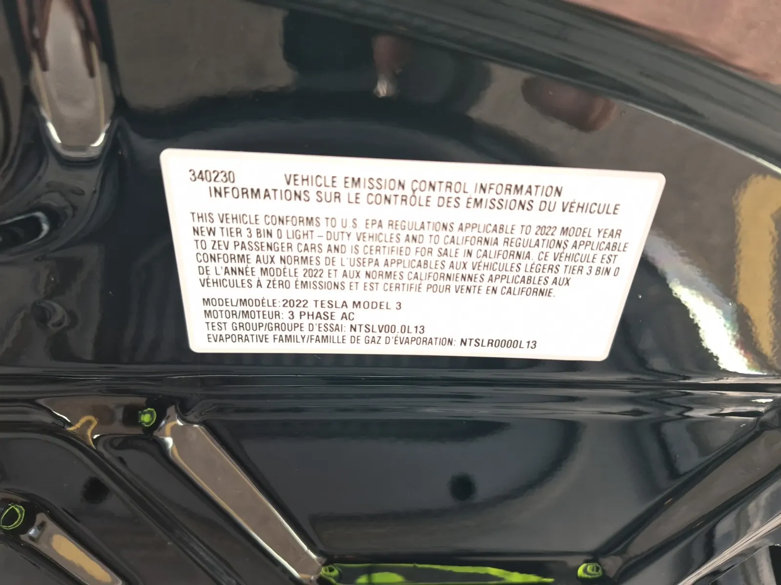 Emission Sticker Photo