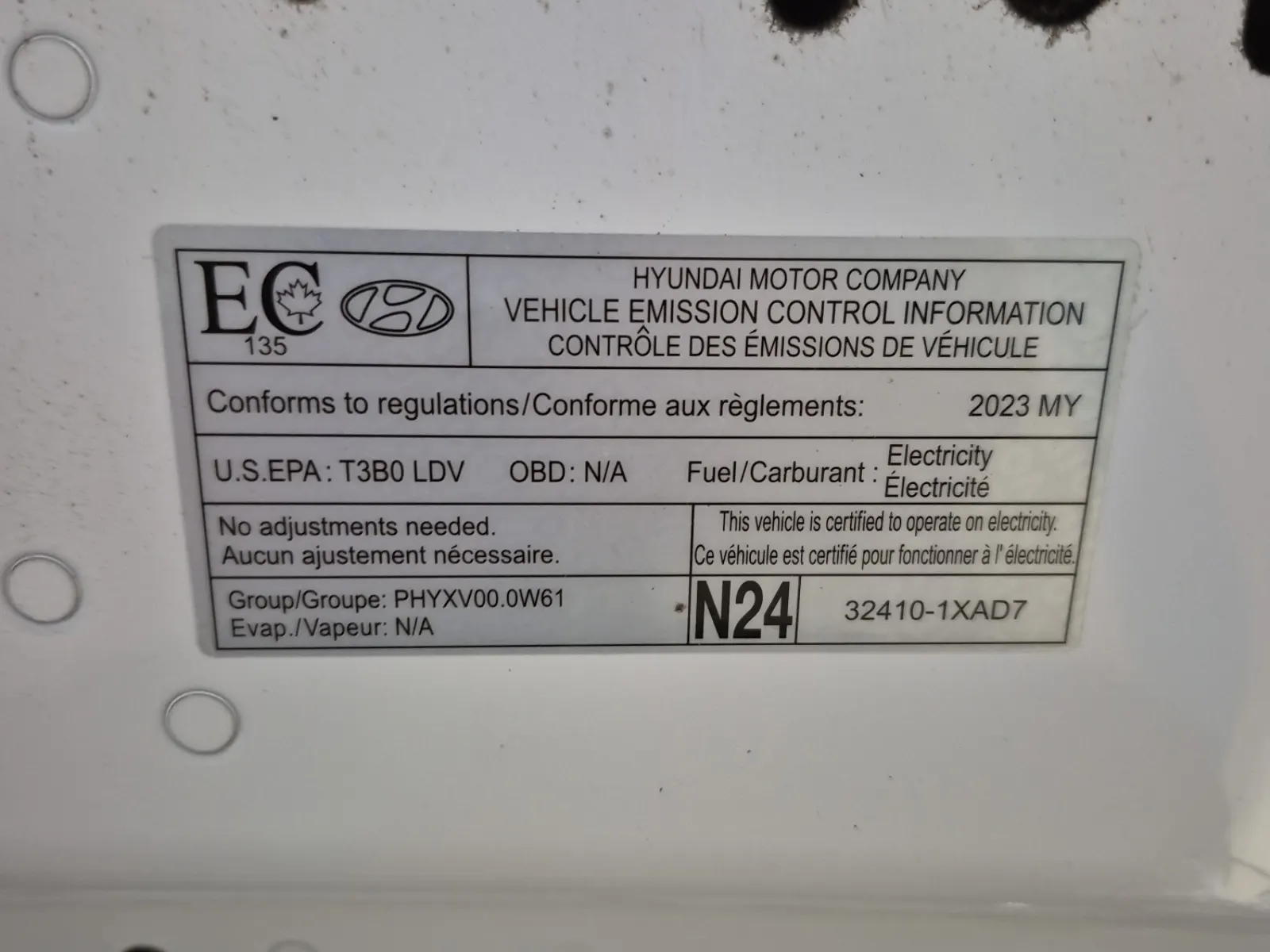 Emission Sticker Photo