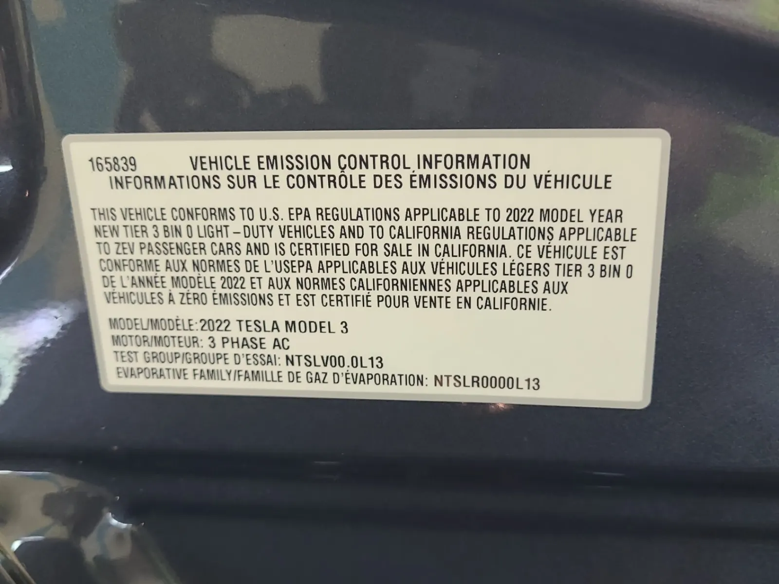 Emission Sticker Photo