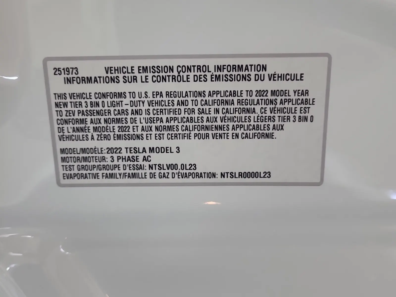 Emission Sticker Photo
