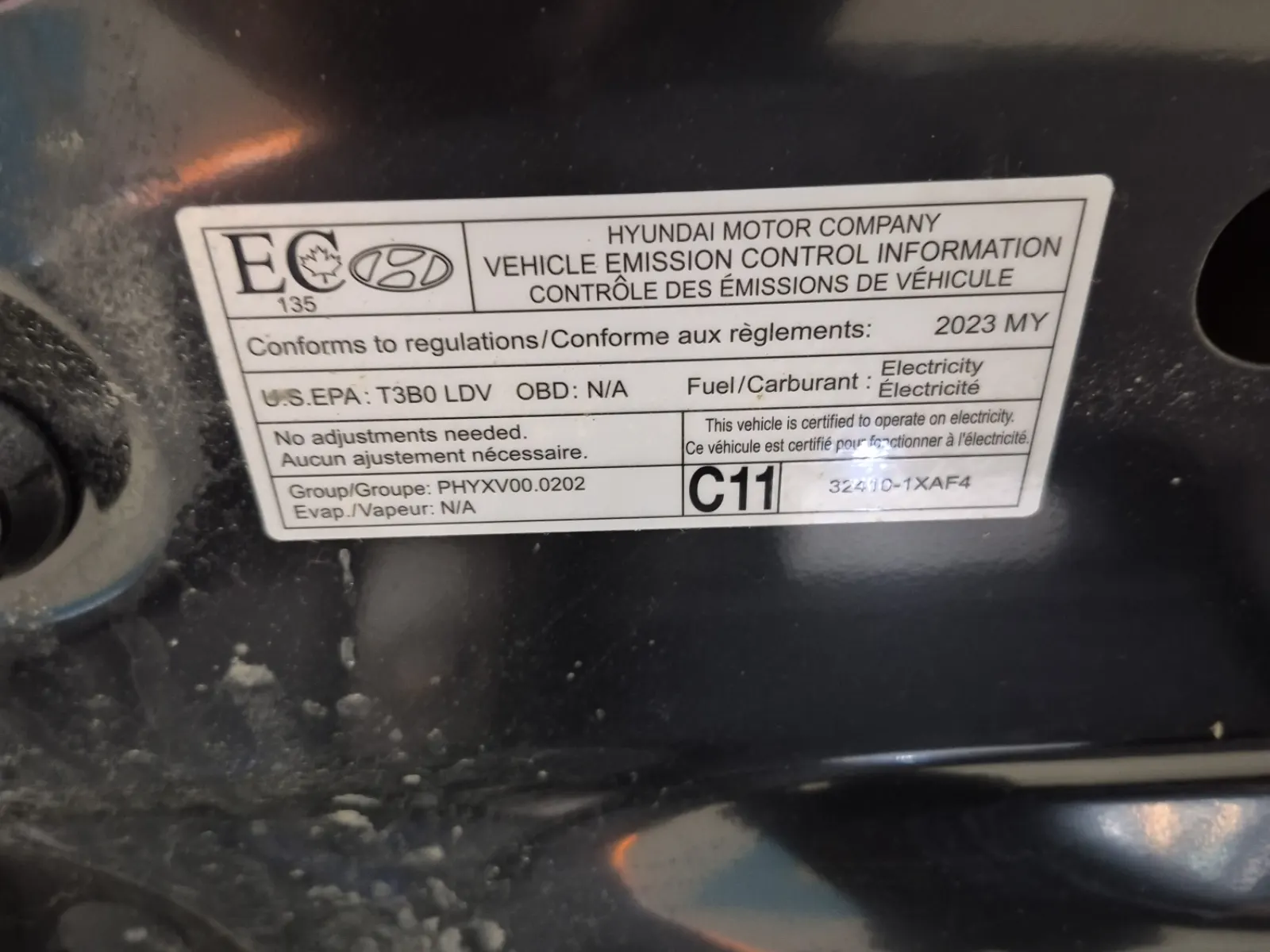 Emission Sticker Photo