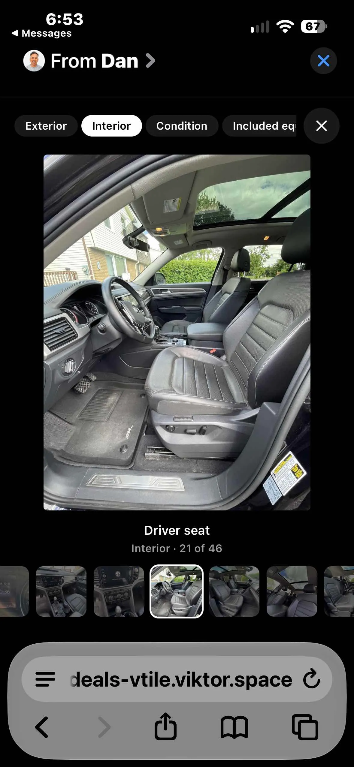Interior driver side