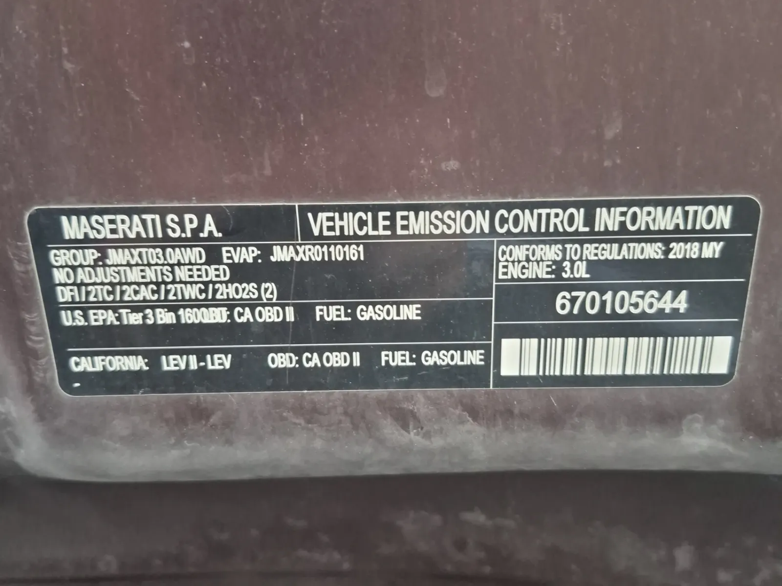 Emission Sticker Photo